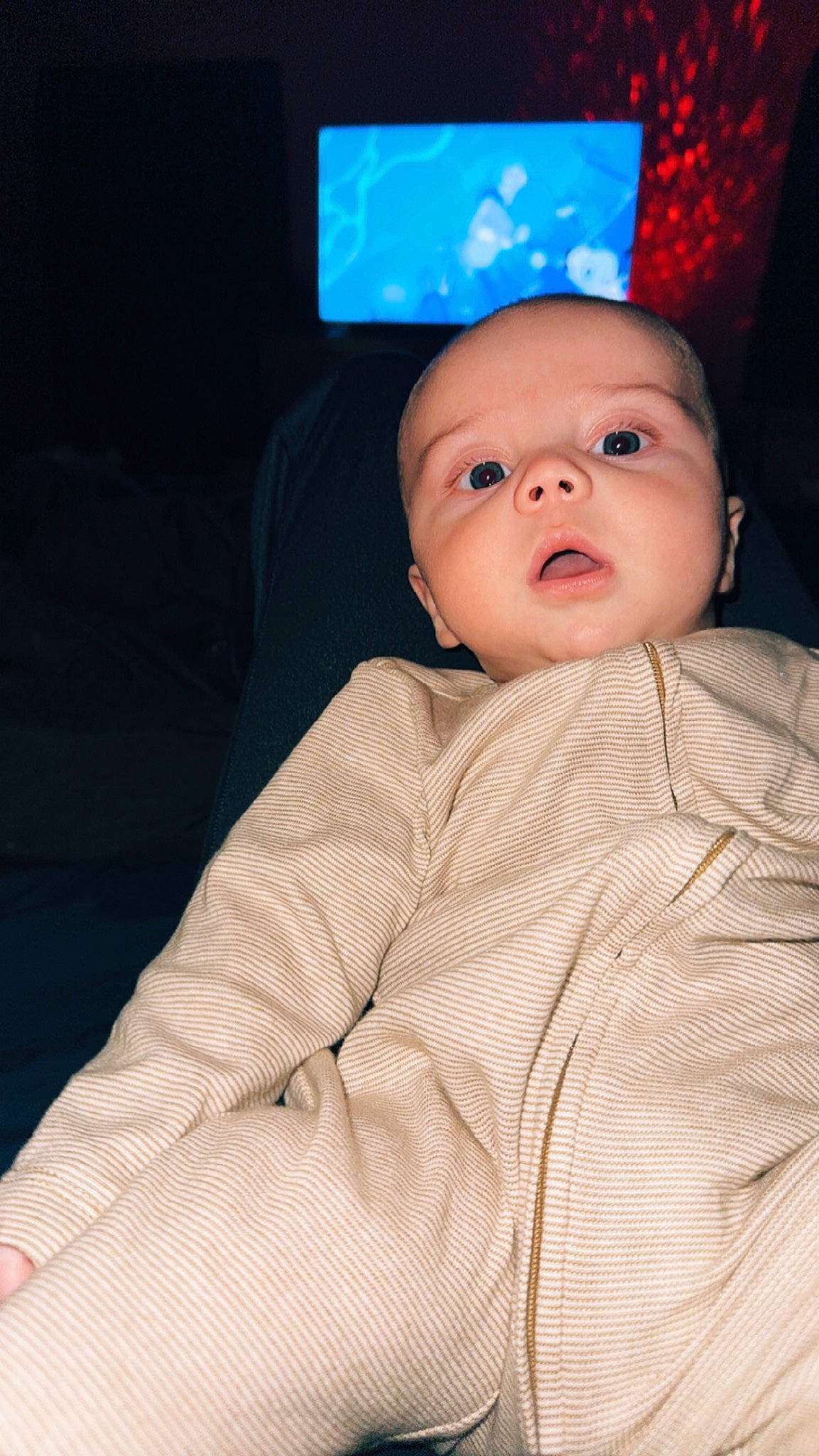 Paxton joined the competition — help win amazing prizes! baby, baby_toddler_clothing, cheek, child, comfort, eyebrow, flash_photography, linens, lip, nose, peach, person, portrait_photography, room, sitting, sleeve, toddler