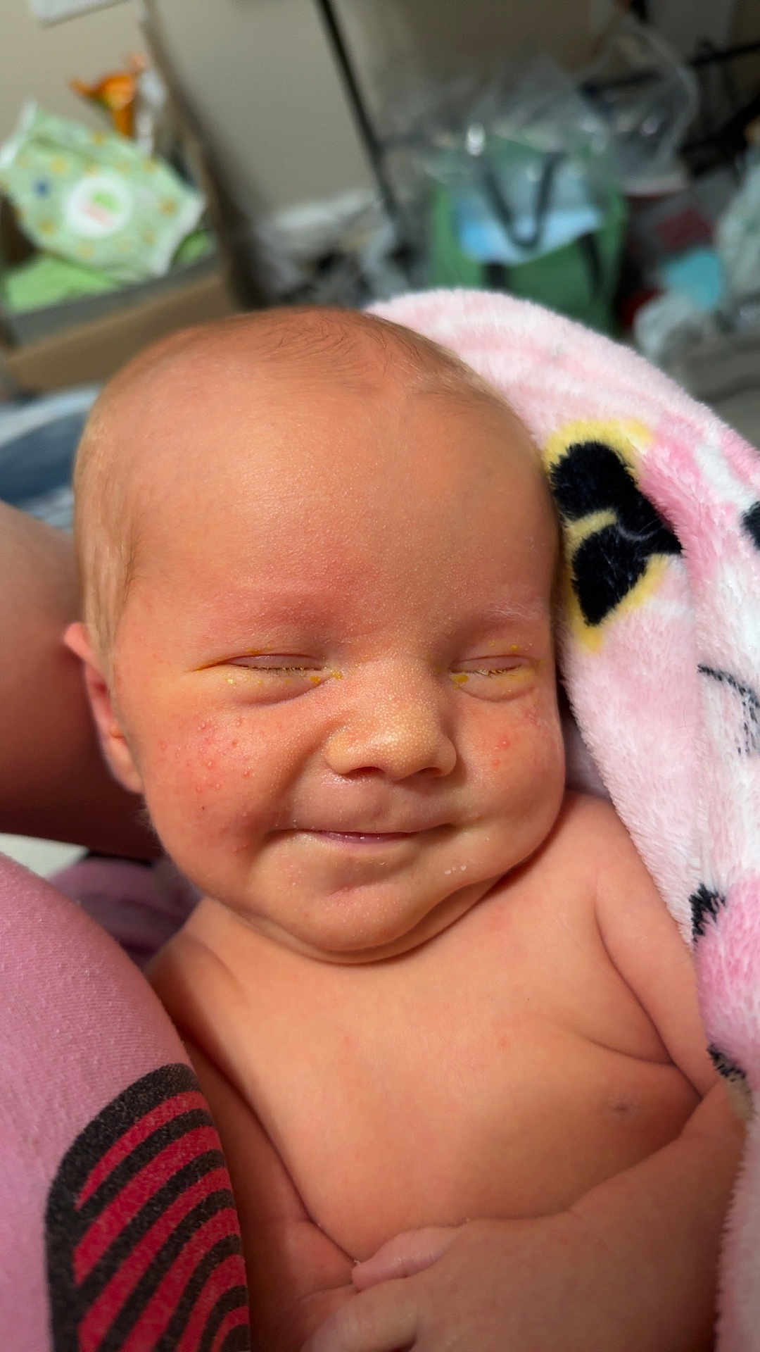 Adam is registered to the contest to win money with this photo: newborn, baby, infant, smile, face, skin, blanket, pink, closeup, portrait, sleeping, child, human, cute, expression, soft, wrapped, hand, indoors, resting