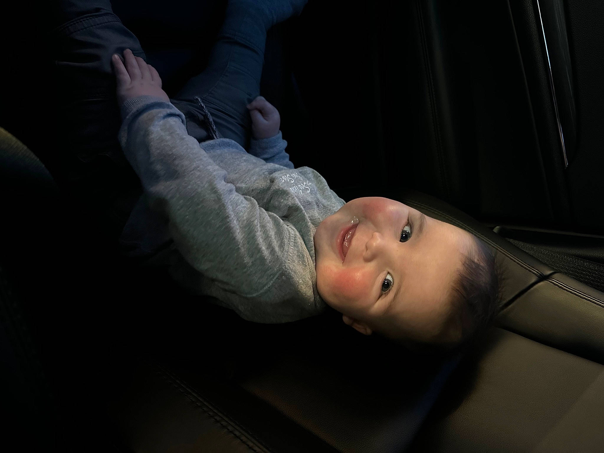 Haiden joined the competition — help win amazing prizes! auto_part, automotive_design, automotive_exterior, automotive_lighting, child, comfort, darkness, elbow, eyebrow, eyelash, flash_photography, gesture, human_leg, joy, luxury_vehicle, person, room, sitting, tints_and_shades, toddler