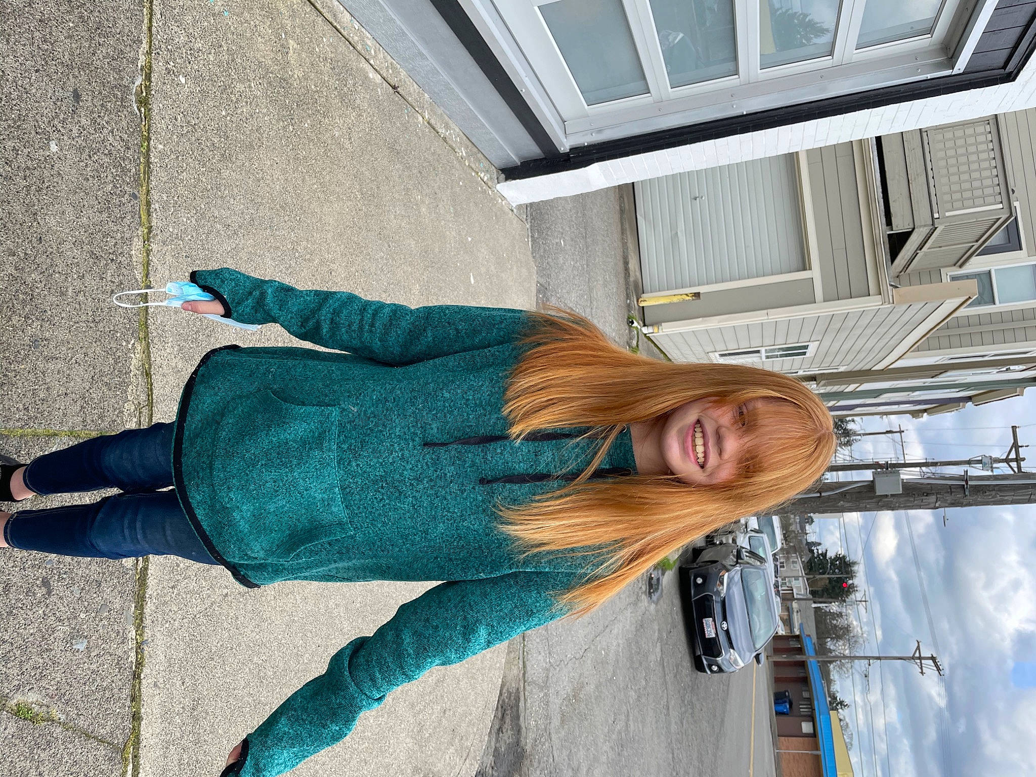 Addi joined the competition — help win amazing prizes! azure, car, denim, electric_blue, eyewear, fun, human_leg, joy, knee, pedestrian, person, road, sidewalk, sky, smile, snapshot, street_fashion, sunglasses, thigh, tire