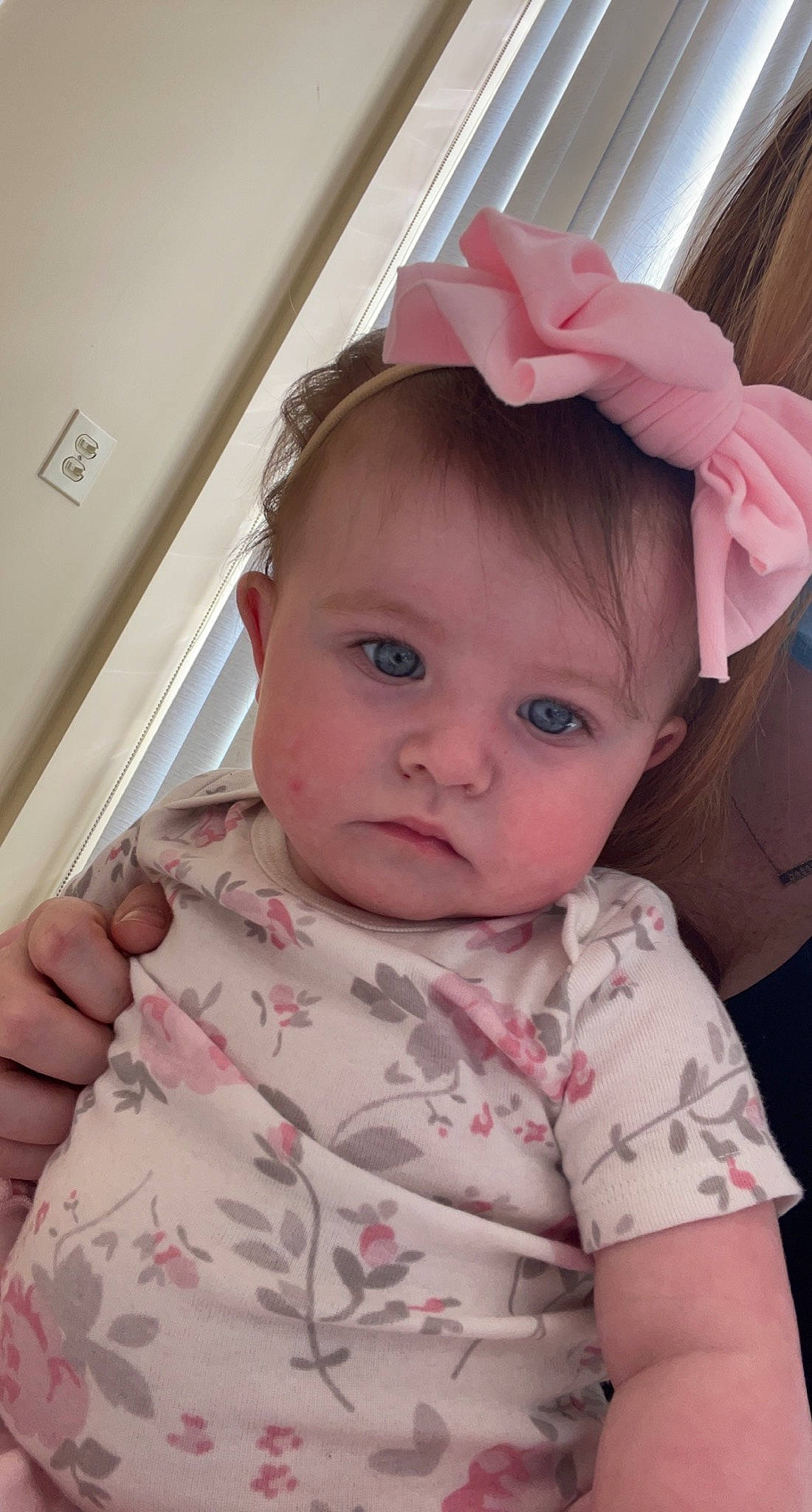 Averie is registered to the contest to win money with this photo: baby, baby_toddler_clothing, baseball_cap, cap, cheek, ear, eyebrow, eyelash, forehead, gesture, iris, lip, mammal, mouth, nose, person, pink, skin, sleeve, textile