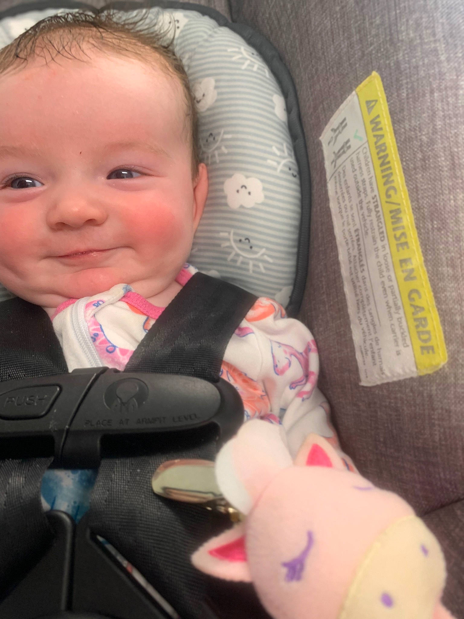 Sutton joined the competition — help win amazing prizes! baby, baby_carriage, baby_in_car_seat, baby_products, baby_toddler_clothing, car_seat, carmine, cheek, child, comfort, eyelash, finger, happy, lip, nose, person, pink, skin, sleeve, smile