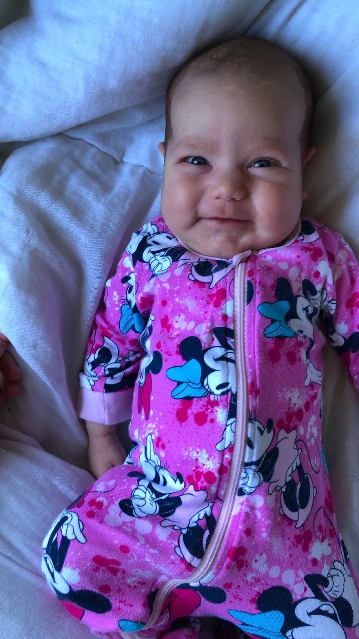 Harriet joined the competition — help win amazing prizes! baby, baby_toddler_clothing, cheek, child, dress, magenta, person, pink, skin, smile, textile, toddler