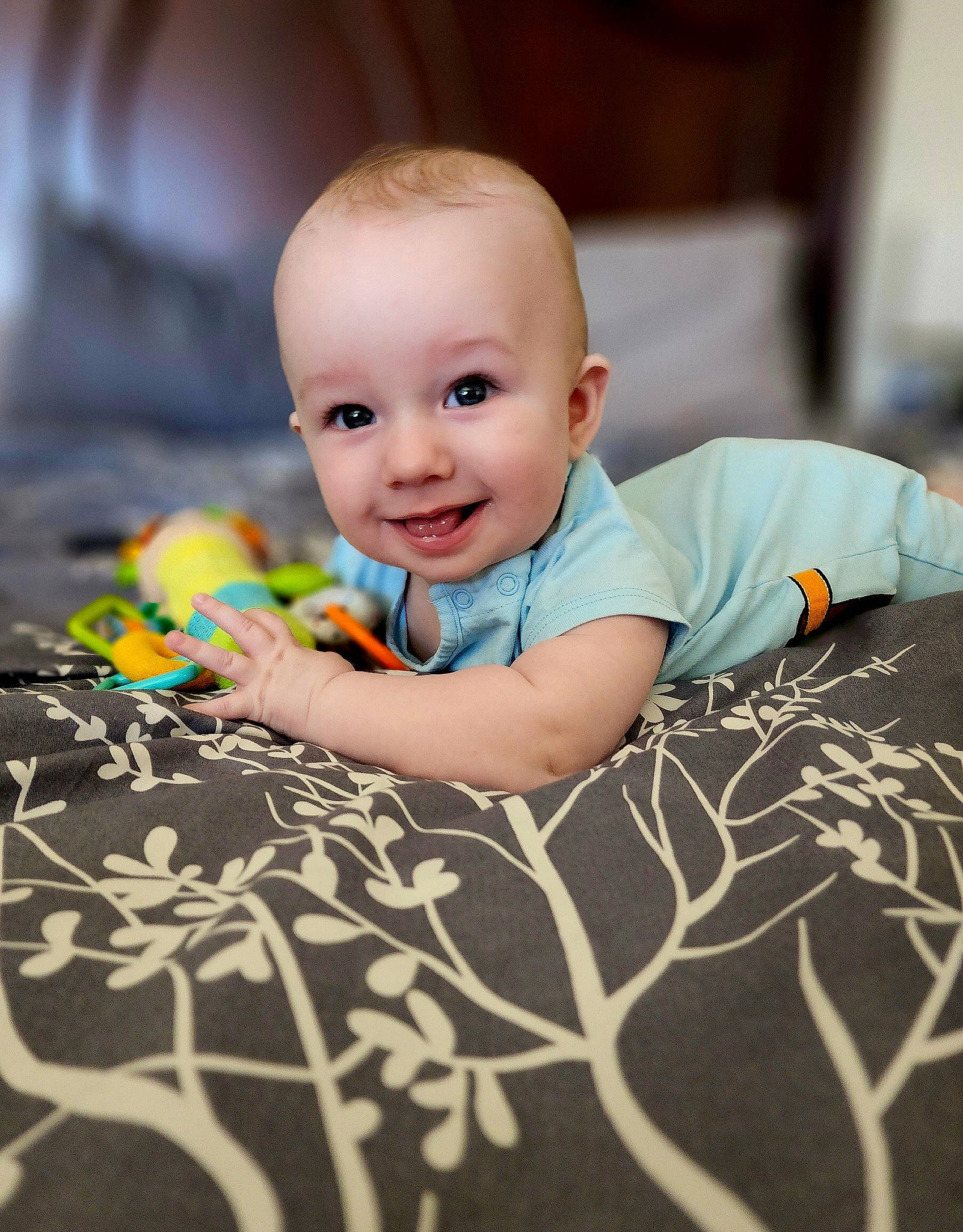 Jameson joined the competition — help win amazing prizes! baby, baby_toddler_clothing, beauty, cheek, child, crawling, flash_photography, floor, flooring, fun, grass, hairstyle, happy, iris, joy, person, product, room, sitting, smile