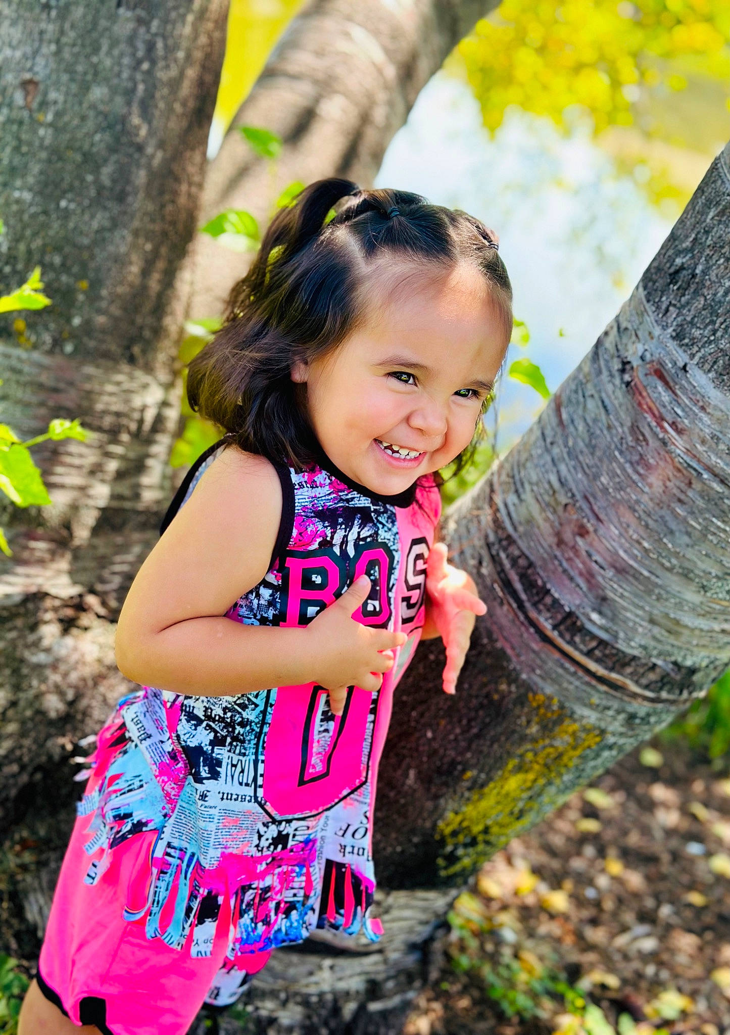 Emberly joined the competition — help win amazing prizes! adaptation, child, eye, forest, fun, grass, green, happy, joy, leaf, leisure, nature, people_in_nature, person, plant, smile, toddler, tree, trunk, wood