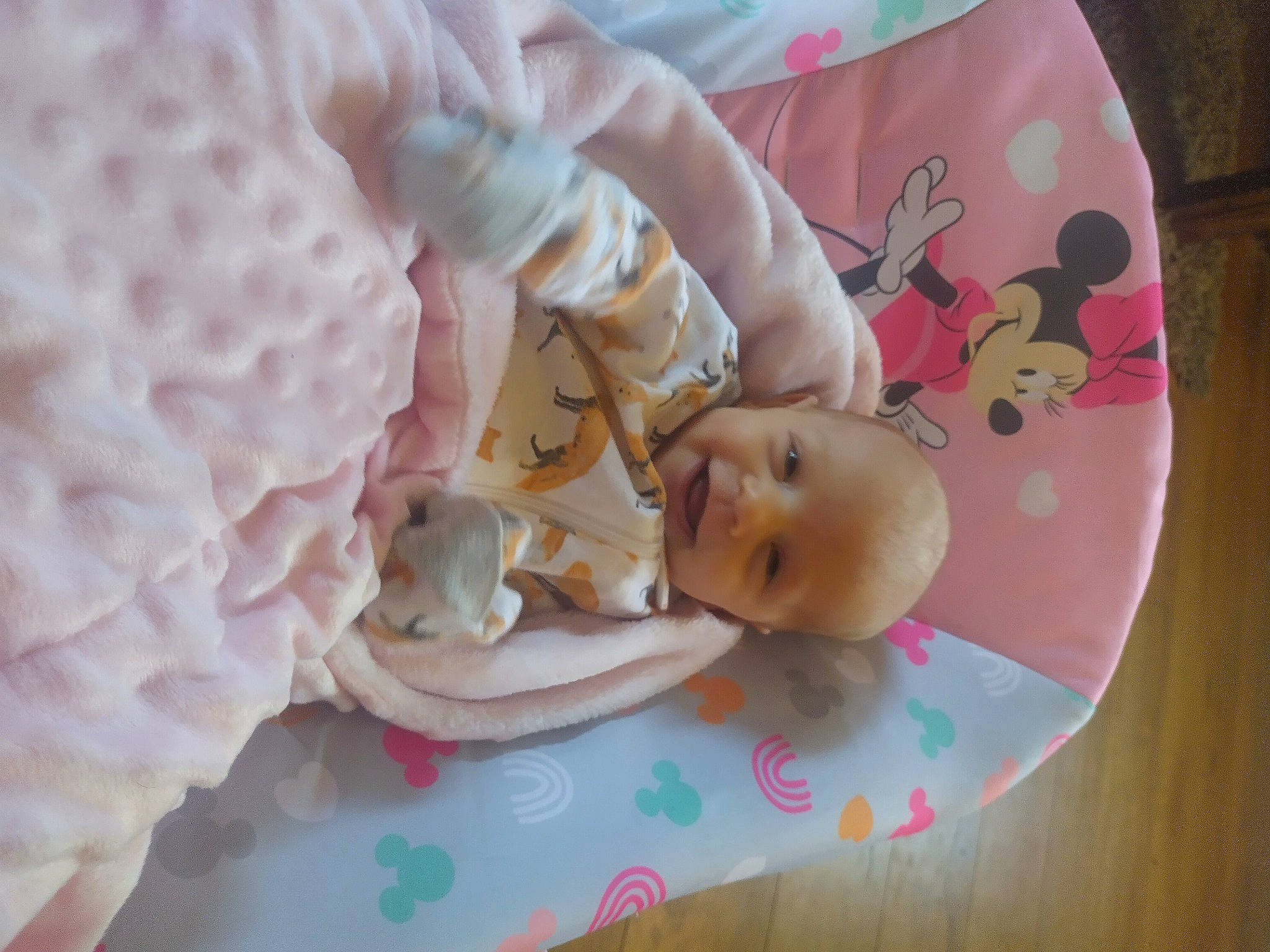 Annabella joined the competition — help win amazing prizes! baby, baby_products, baby_sleeping, baby_toddler_clothing, bedding, cheek, child, comfort, doll, hair_accessory, head, linens, magenta, peach, person, pink, room, skin, sleeve, sweetness