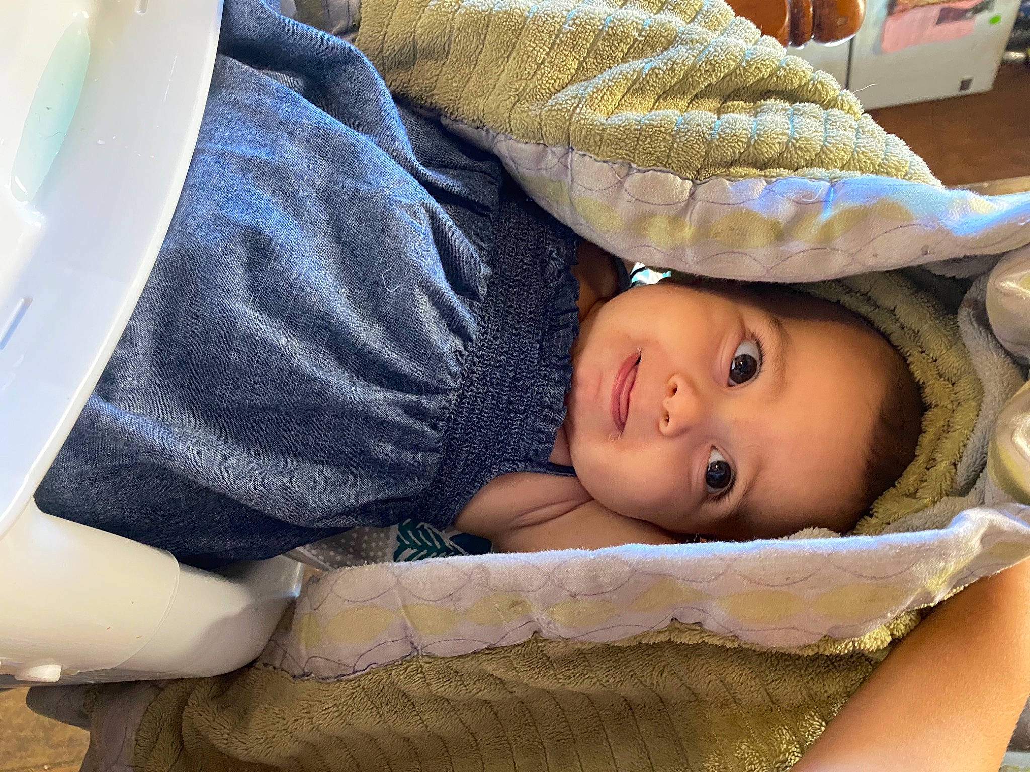 Madalynn joined the competition — help win amazing prizes! baby, baby_toddler_clothing, cheek, child, comfort, dishware, home_accessories, linens, person, plate, platter, toddler