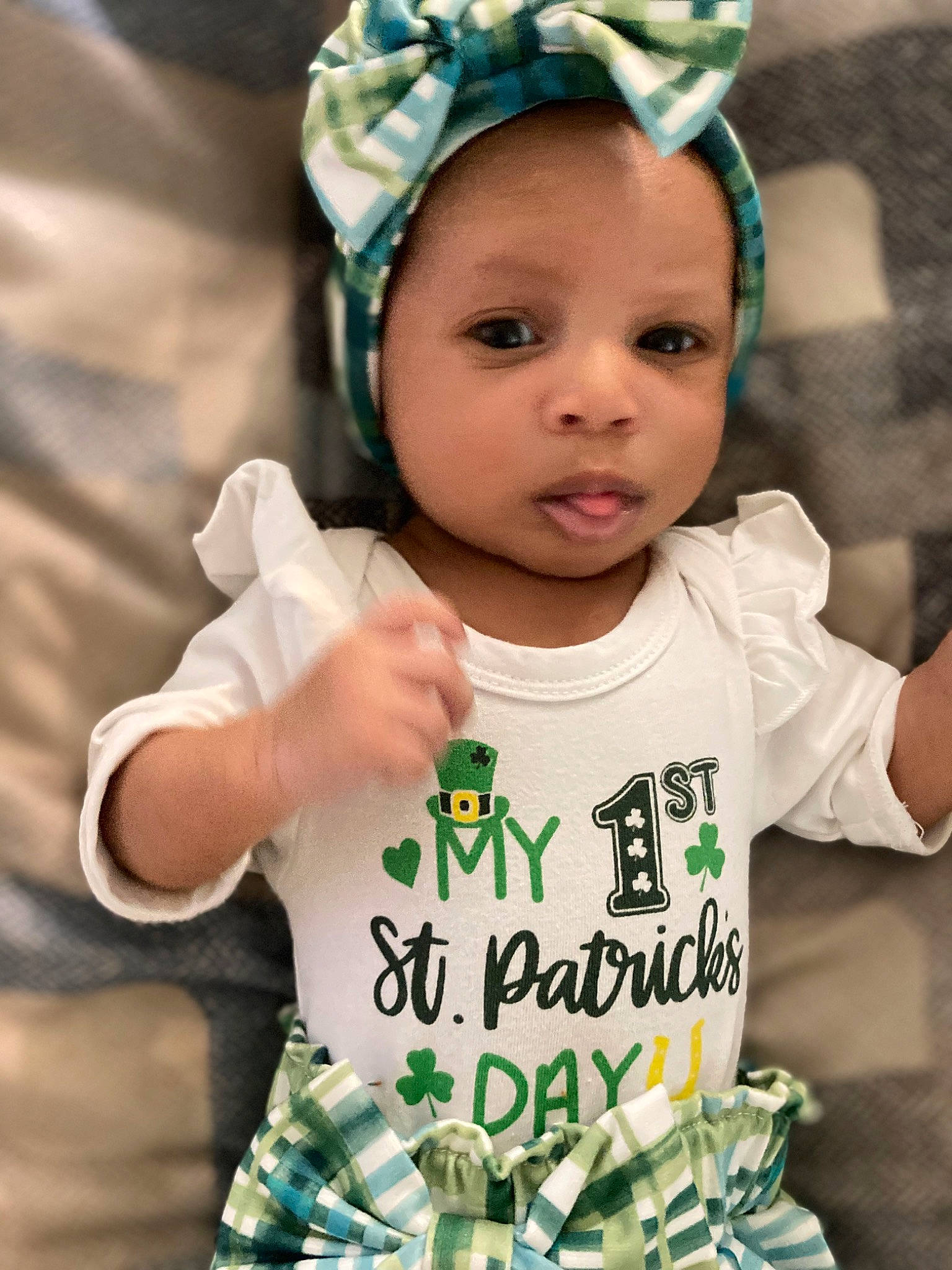 Alexis joined the competition — help win amazing prizes! baby, baby_toddler_clothing, cool, event, eye, face, finger, fun, gesture, grass, happy, headband, headpiece, people, person, photograph, plant, sleeve, t_shirt, toddler