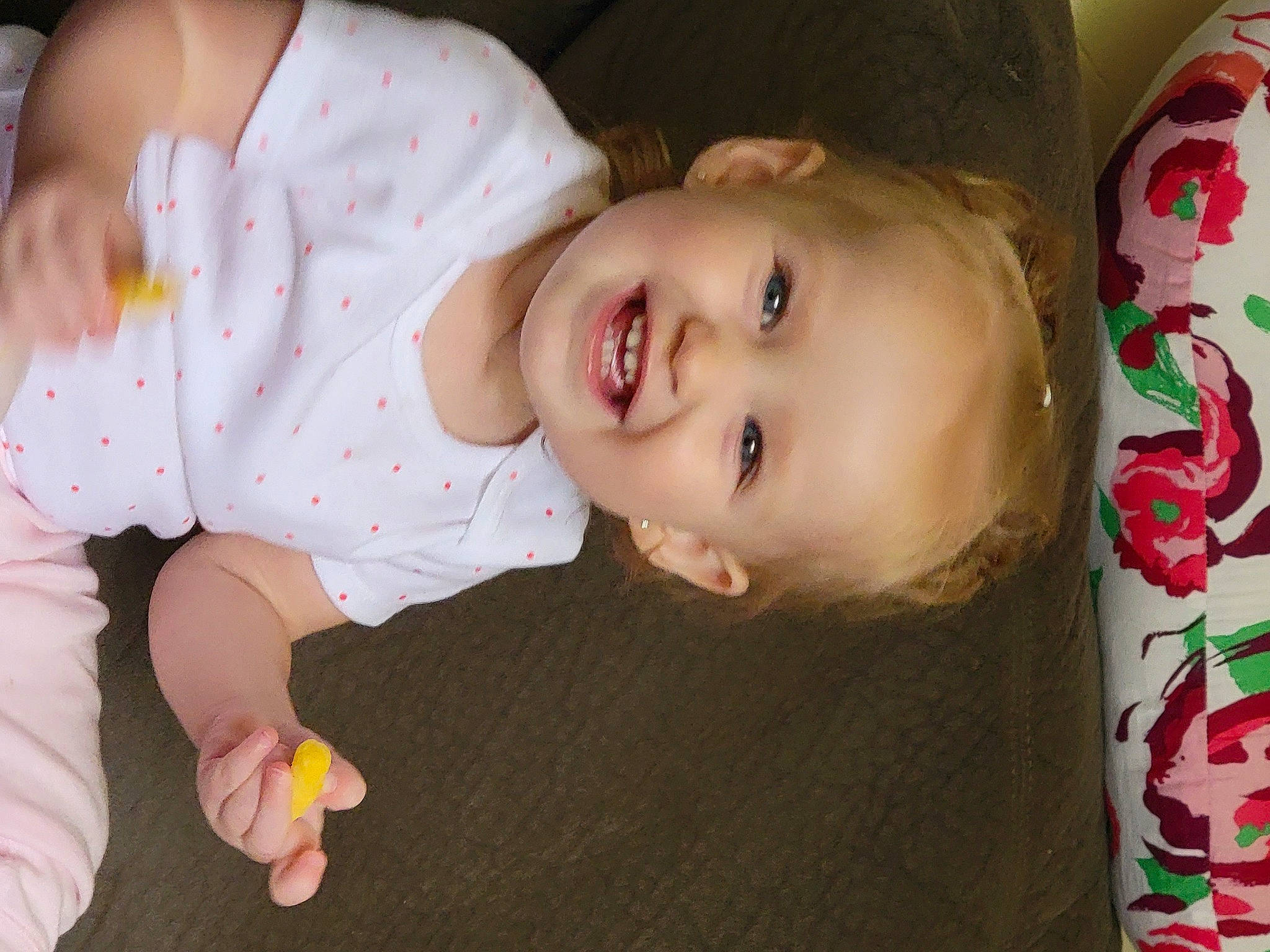 Ellianna joined the competition — help win amazing prizes! baby, baby_toddler_clothing, cheek, child, chin, eye, facial_expression, fun, happy, head, human_body, iris, joy, lip, mouth, nose, person, product, skin, sleeve