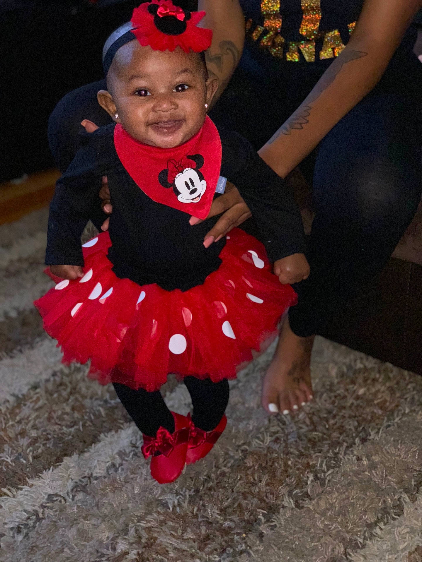 Kamani joined the competition — help win amazing prizes! ballet_tutu, child, christmas, clothing, costume, day, event, fashion_accessory, footwear, fun, girl, happiness, headgear, holiday, joy, person, product, red, shoe, smile