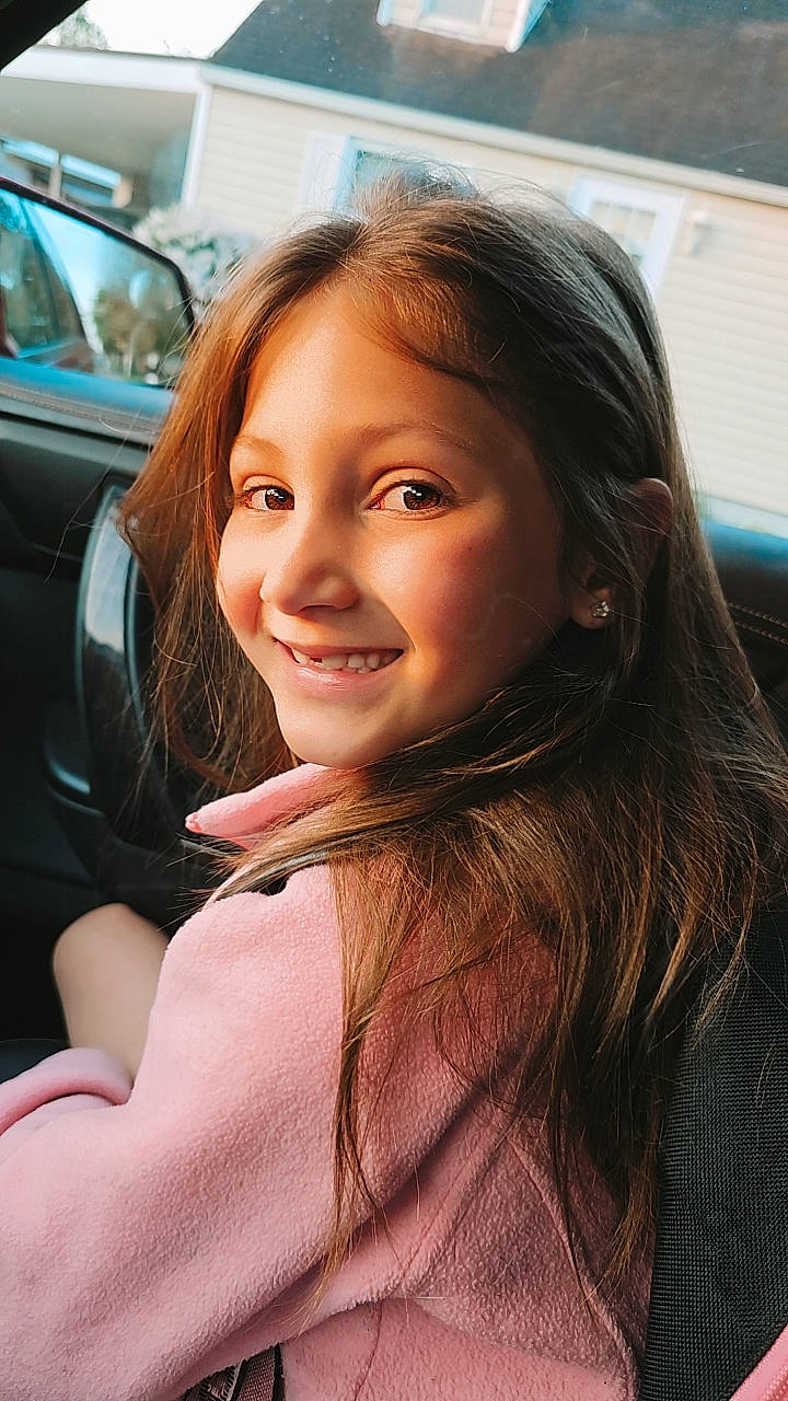 Haylie joined the competition — help win amazing prizes! automotive_design, automotive_exterior, black_hair, blond, brown_hair, chin, cool, eye, eyebrow, eyelash, flash_photography, happy, joy, layered_hair, lip, long_hair, motor_vehicle, person, personal_luxury_car, skin