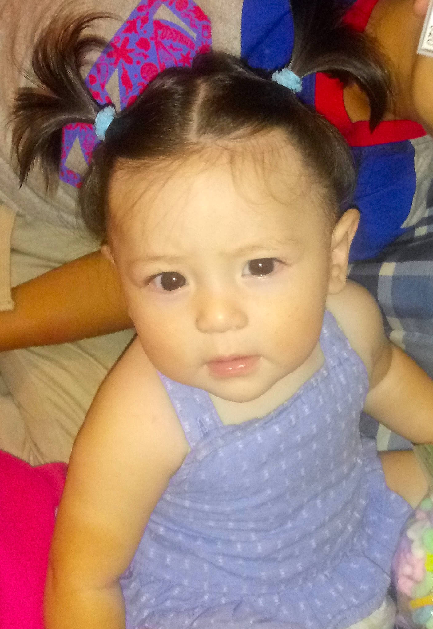 Aileen is registered to the contest to win money with this photo: baby, beauty, brown_hair, cheek, child, ear, eye, face, forehead, hair, hair_accessory, head, iris, lip, neck, person, pink, play, skin, smile