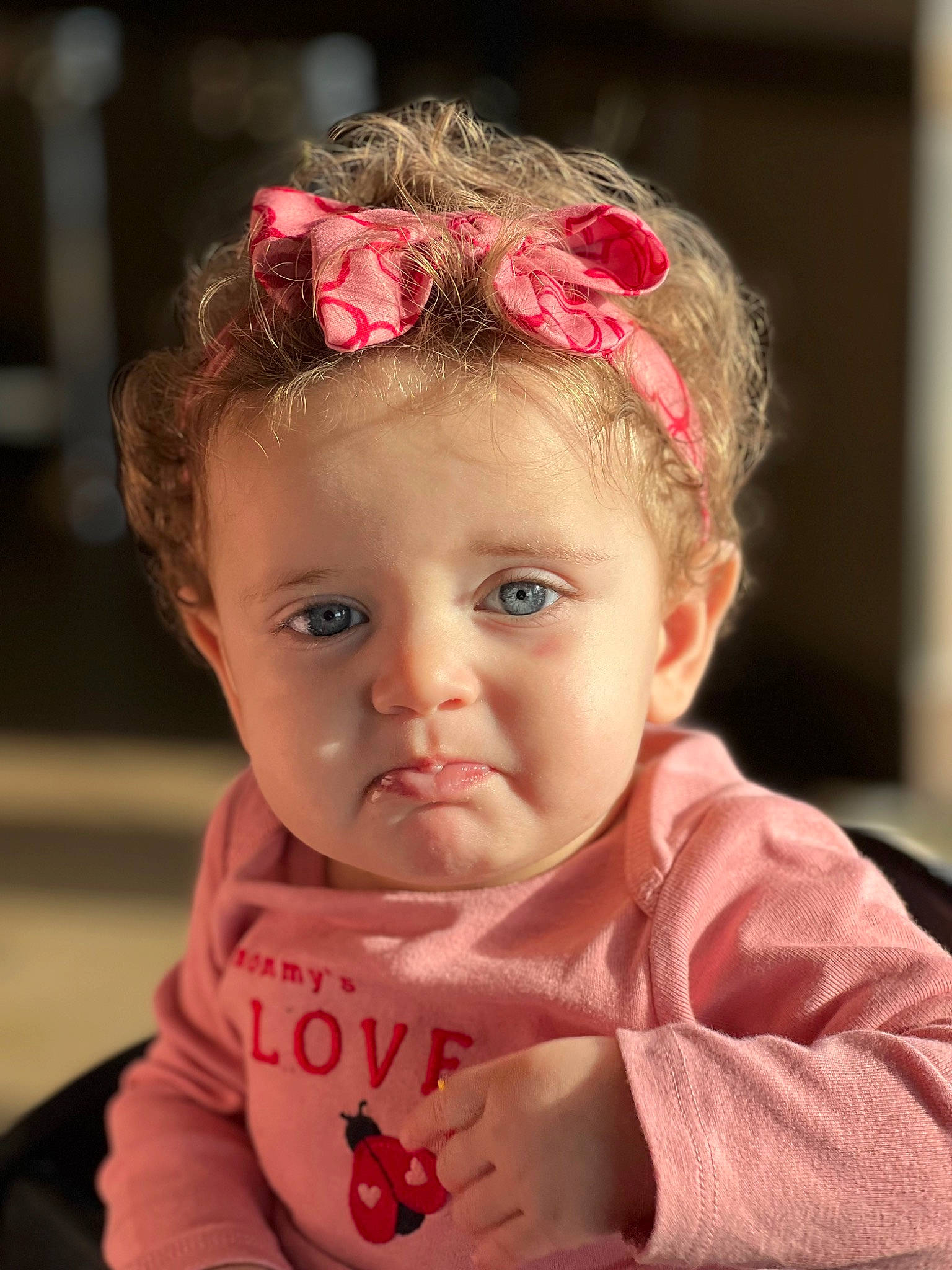 Maeve joined the competition — help win amazing prizes! baby_toddler_clothing, cheek, chin, cool, dress, ear, eyebrow, eyelash, eyewear, forehead, hair, happy, head, headpiece, lip, mouth, nose, person, pink, skin