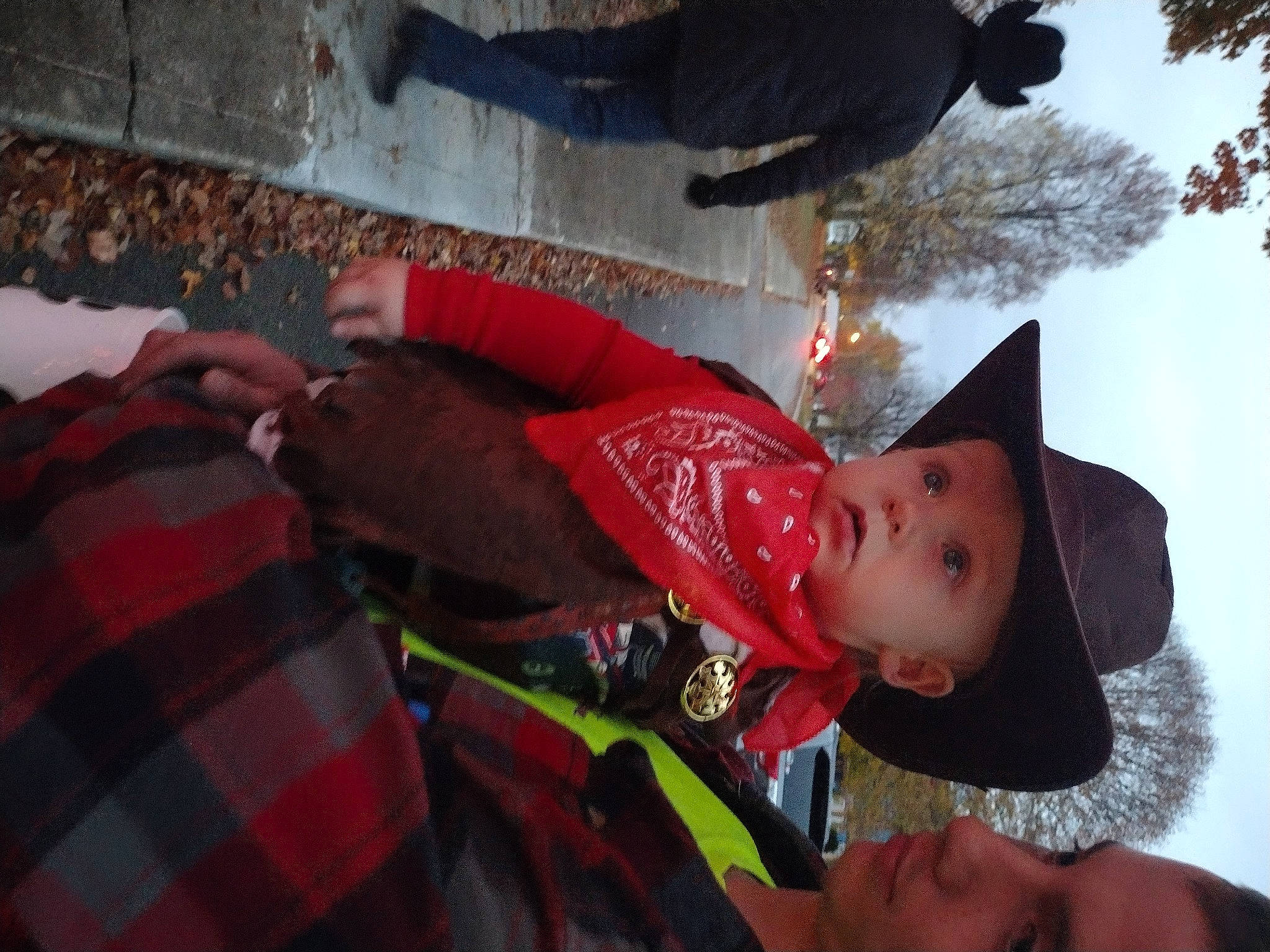 Max joined the competition — help win amazing prizes! baby, child, costume_hat, event, fun, happy, hat, headwear, pattern, person, plaid, plant, red, sky, sun_hat, tartan, textile, toddler, tradition, tree