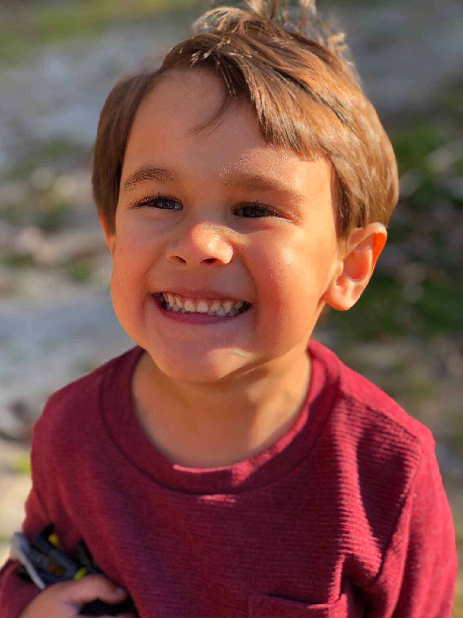 Sawyer is registered to the contest to win money with this photo: baby_toddler_clothing, cheek, child, eyelash, forehead, fun, grass, happy, iris, joy, lip, mouth, nose, people, person, plant, skin, sleeve, smile, t_shirt