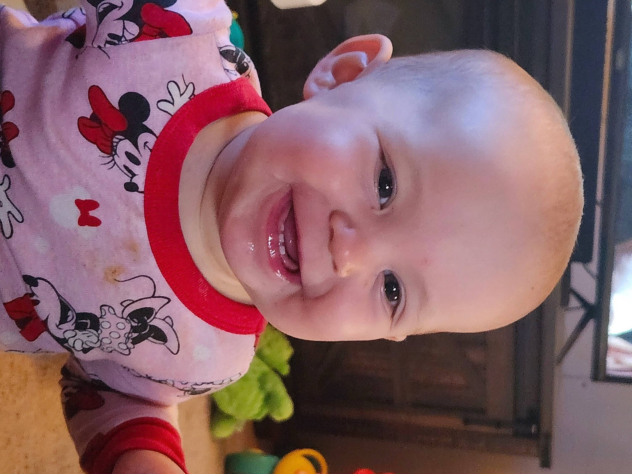 Freya is registered to the contest to win money with this photo: baby, baby_laughing, baby_toddler_clothing, cheek, chin, cool, eye, eyebrow, happy, headgear, human_body, joy, lip, mouth, neck, nose, person, pink, skin, smile