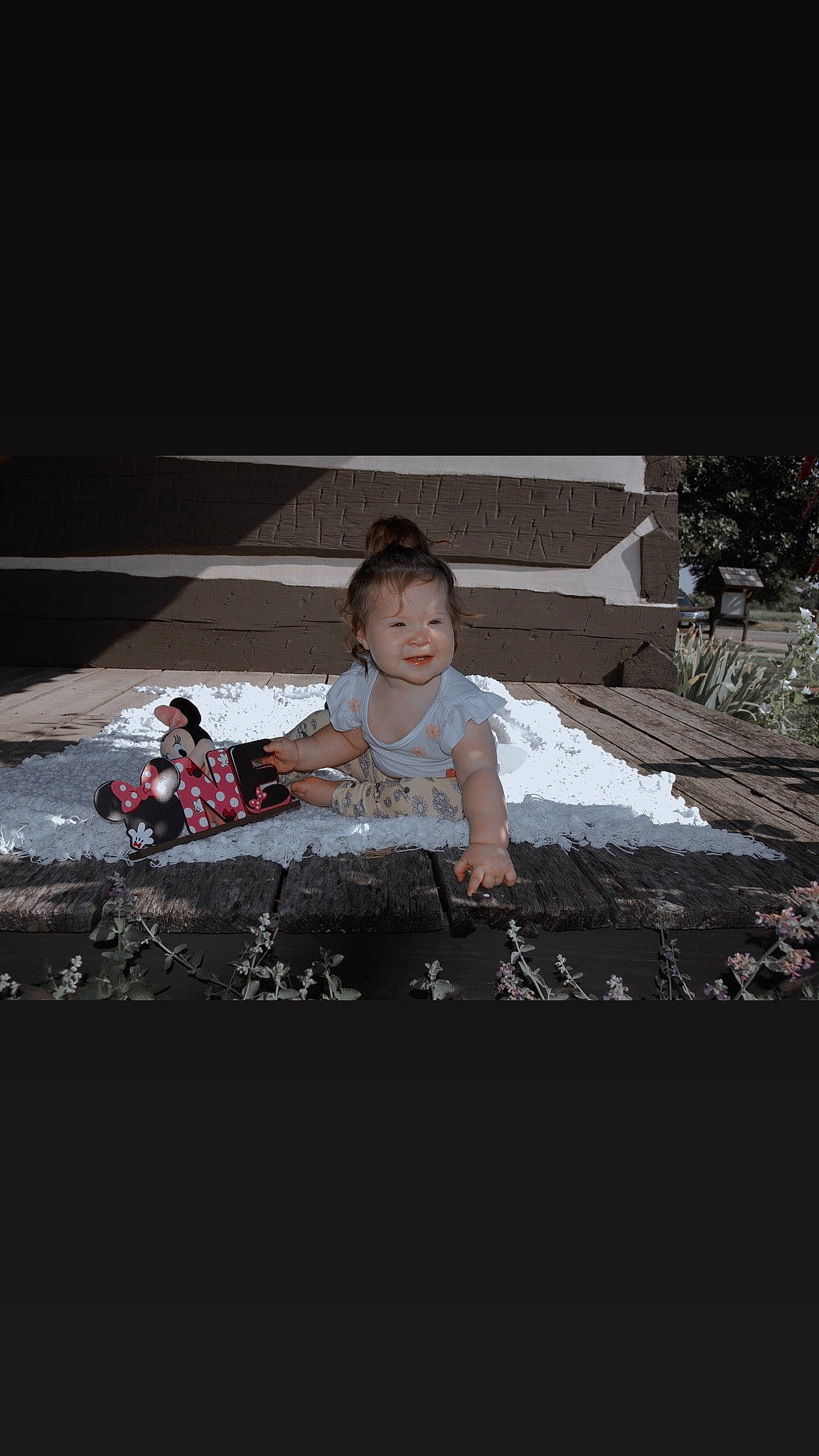 Gianna is registered to the contest to win money with this photo: child, darkness, flash_photography, flooring, fun, grass, happy, leisure, monochrome, monochrome_photography, night, person, plant, recreation, room, sitting, soil, tints_and_shades, toddler, tree