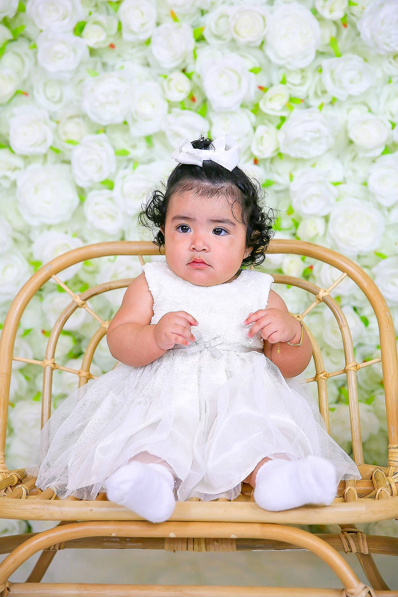Julissa is registered to the contest to win money with this photo: baby, baby_products, baby_toddler_clothing, child, dress, event, facial_expression, flash_photography, fun, grass, happy, pattern, people_in_nature, person, photograph, pink, plant, sitting, skin, toddler