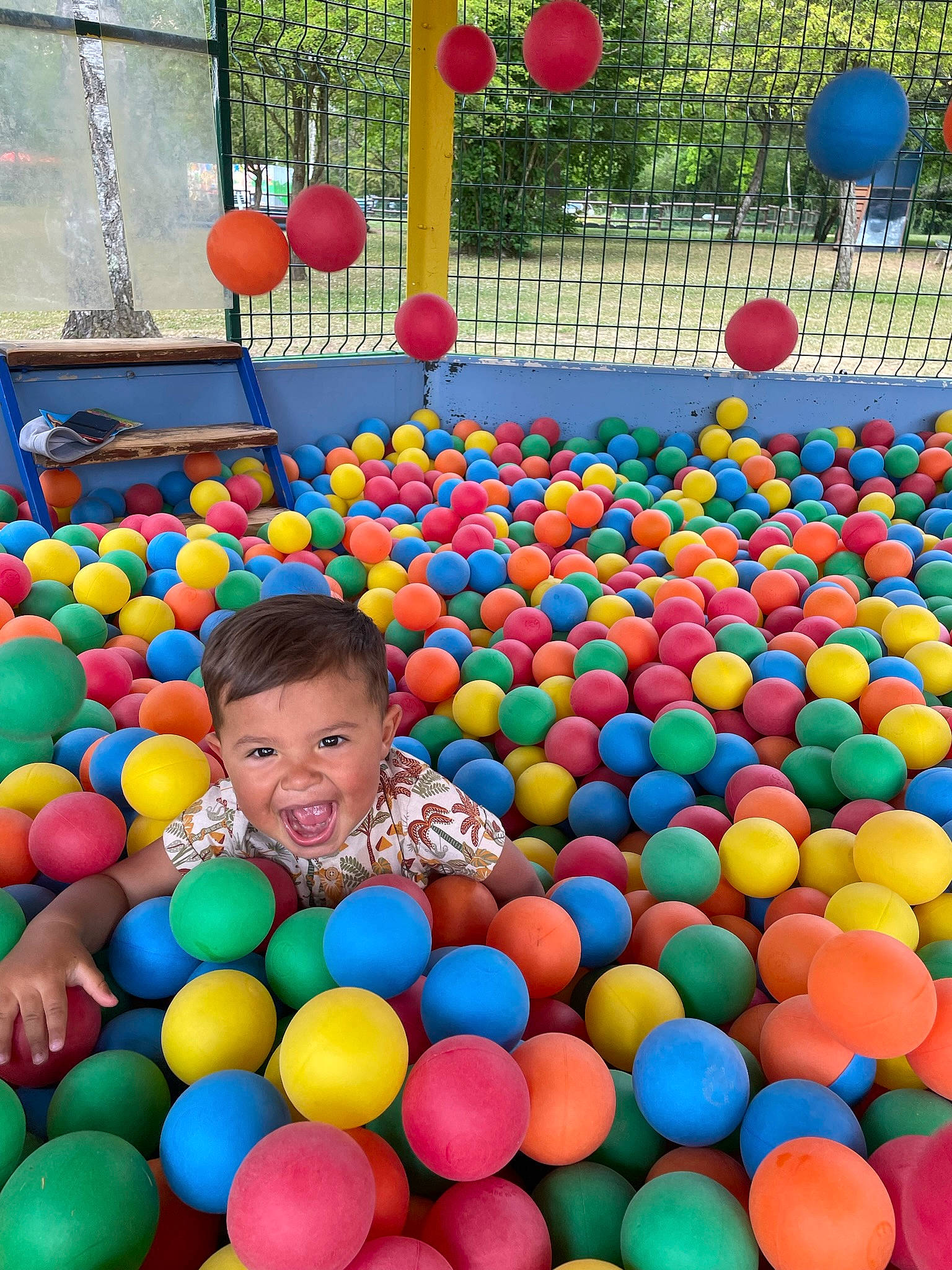 Sylann participe au concours pour gagner de l'argent avec cette photo : ball, ball_pit, blue, child, city, electric_blue, event, fun, grass, leisure, people, person, plant, play, playground, playing_sports, recreation, toddler, toy, tree