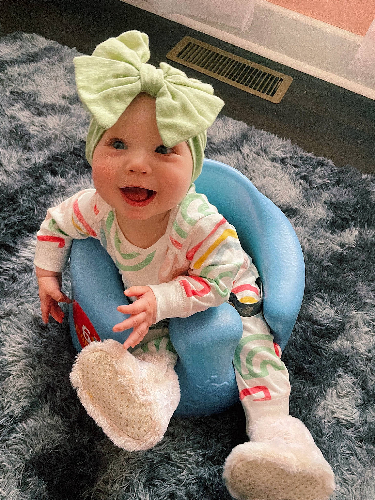 Hadley joined the competition — help win amazing prizes! baby, baby_toddler_clothing, child, eye, face, fashion_accessory, fun, grass, happy, head, headgear, headwear, human_body, leisure, person, pink, recreation, sitting, smile, soil