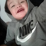 Gerardo is registered to the contest to win money with this photo: baby, casual, child, clothing, cute, face, happy, hoodie, indoor, joyful, kid, messy, nike, person, portrait, selfie, smile, sweatshirt, toddler, young