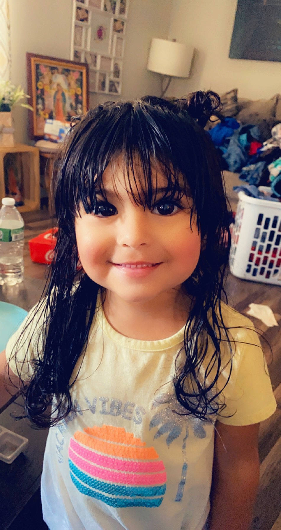 Layla Naomii is registered to the contest to win money with this photo: bangs, black_hair, bob_cut, brown_hair, cool, face, feathered_hair, forehead, hair, hair_coloring, hairstyle, hime_cut, joy, layered_hair, long_hair, person, selfie, smile