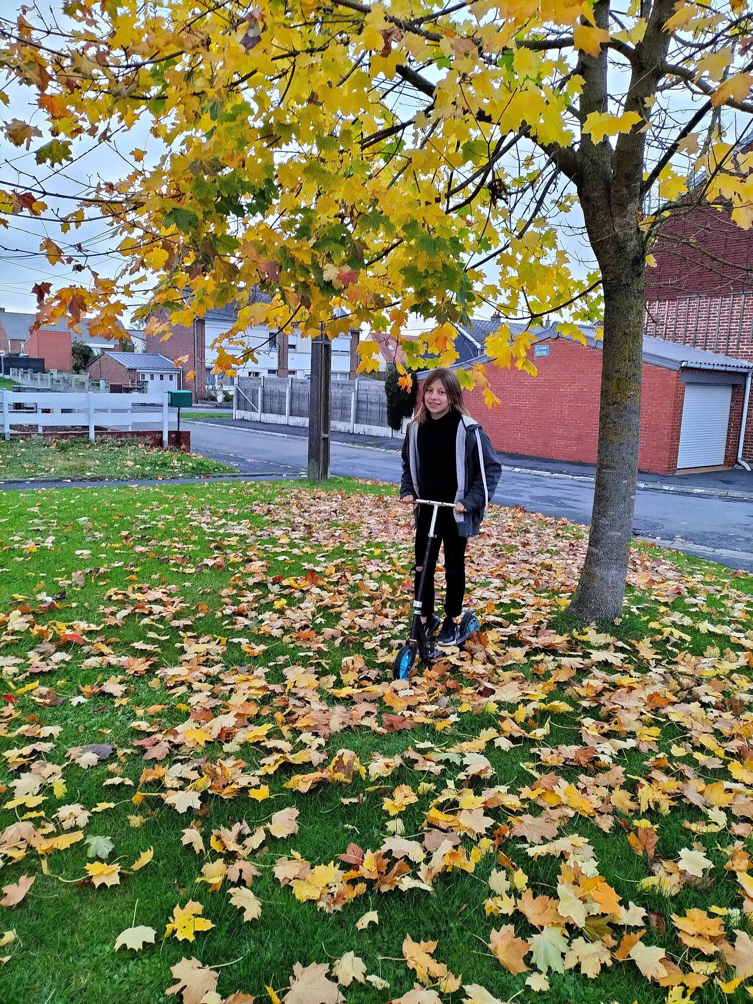 Lucie a rejoint le concours — aidez-le/la à gagner de superbes lots ! biome, botany, branch, deciduous, grass, groundcover, joy, leaf, nature, people_in_nature, person, plant, public_space, road_surface, sidewalk, sunlight, tints_and_shades, tree, trunk, wood