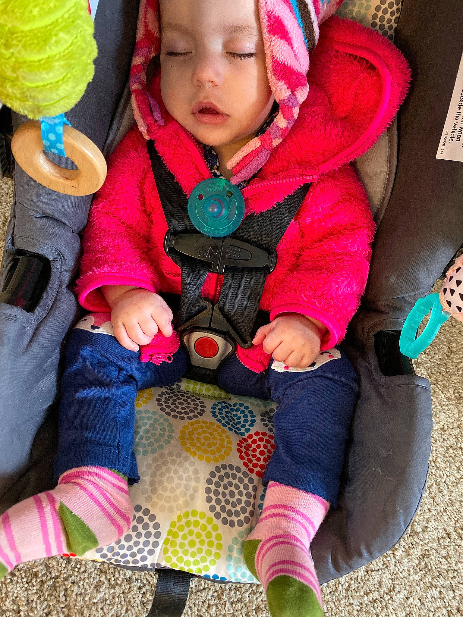 Georgia Mae joined the competition — help win amazing prizes! baby, child, crochet, headwear, pattern, person, play, product, textile, toddler, wool, woolen