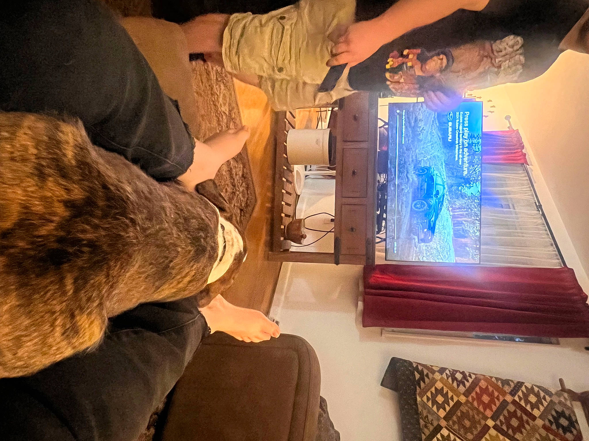 Biscuit joined the competition — help win amazing prizes! artist, comfort, couch, display_device, electric_blue, electronic_device, finger, fun, gadget, gesture, glass, hand, nail, room, space, t_shirt, tree, visual_arts, wood, wrist