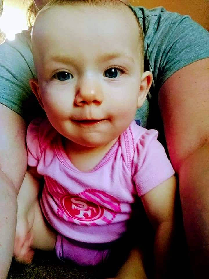 Johanna is registered to the contest to win money with this photo: baby, beauty, cheek, child, chin, cool, eye, eyebrow, face, facial_expression, forehead, hair, head, lip, nose, organ, person, pink, skin, smile