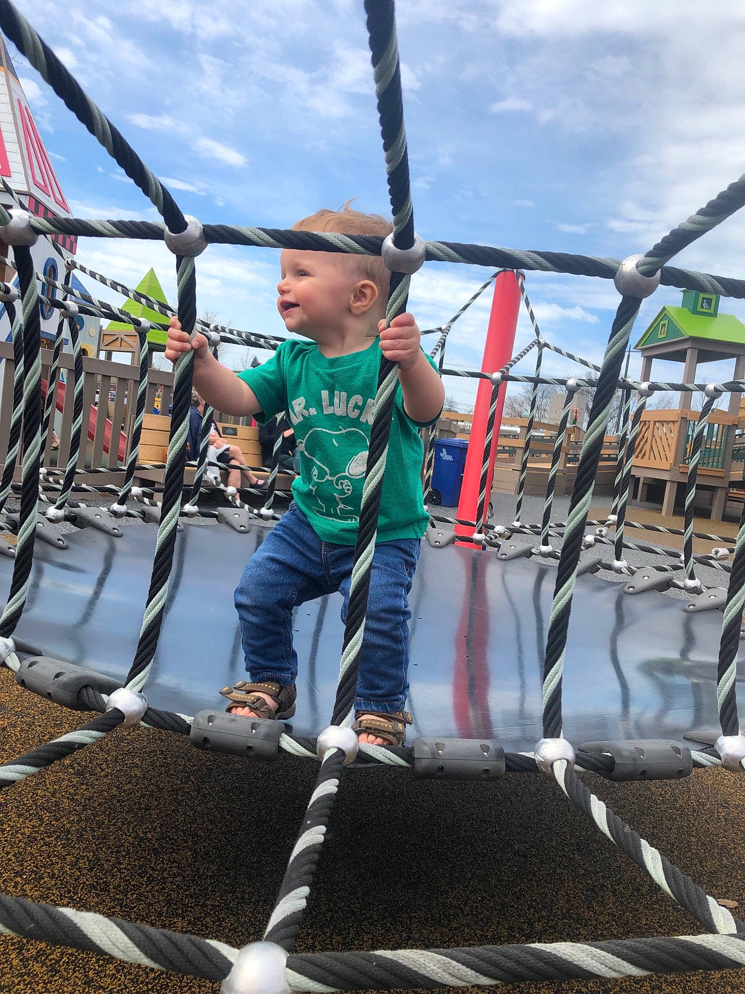 Tate joined the competition — help win amazing prizes! child, city, fun, headwear, human_settlement, leisure, outdoor_play_equipment, person, play, playground, public_space, recreation, smile, vacation