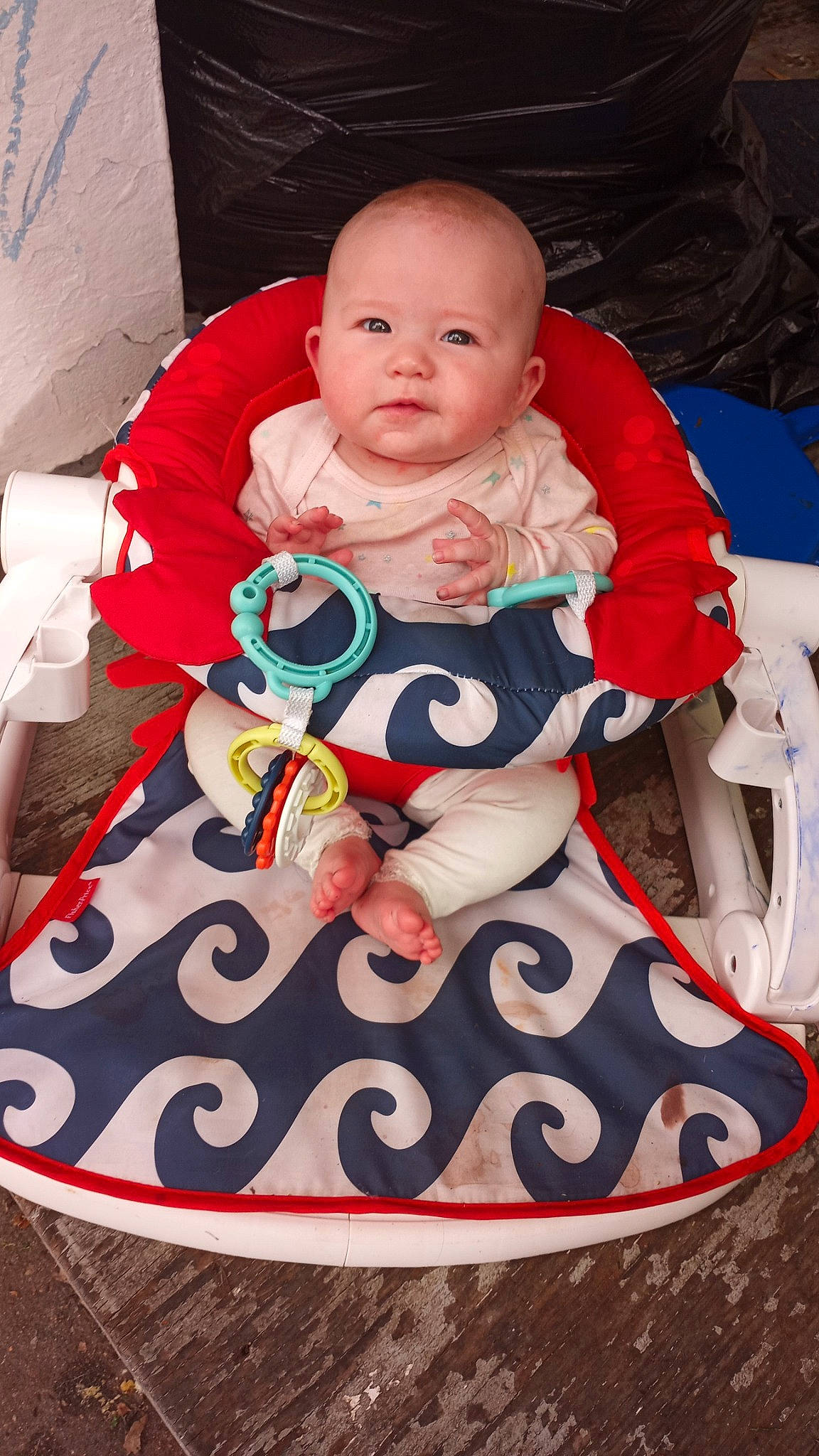 Jasmynn is registered to the contest to win money with this photo: baby, baby_products, baby_safety, baby_toddler_clothing, baby_toys, carmine, cheek, child, comfort, fun, lap, leg, linens, person, pink, play, sitting, sleeve, stuffed_toy, toddler