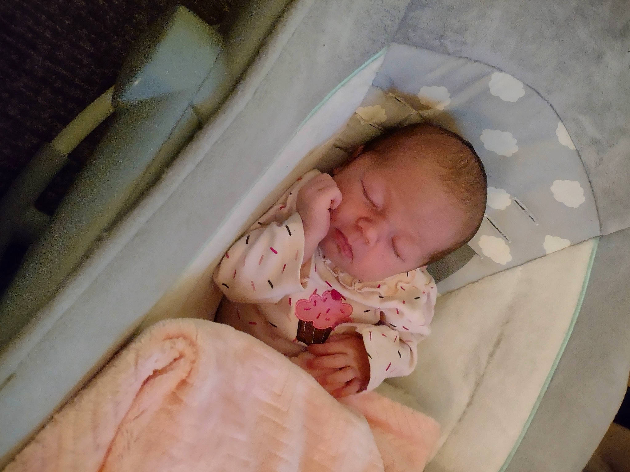 Katherine is registered to the contest to win money with this photo: baby, baby_products, baby_safety, baby_sleeping, baby_toddler_clothing, bed, bedtime, cheek, child, comfort, event, eye, human_body, infant_bed, linens, nap, person, room, skin, sleep