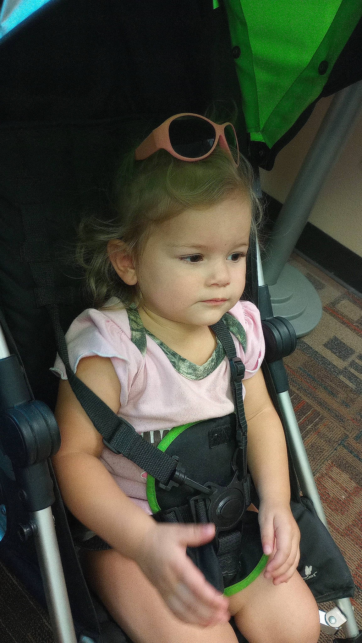 Olivia May Grinstead joined the competition — help win amazing prizes! baby, baby_carriage, baby_toddler_clothing, beauty, blond, cheek, child, eyelash, eyewear, fun, goggles, hairstyle, head, iris, lip, person, product, skin, sunglasses, toddler