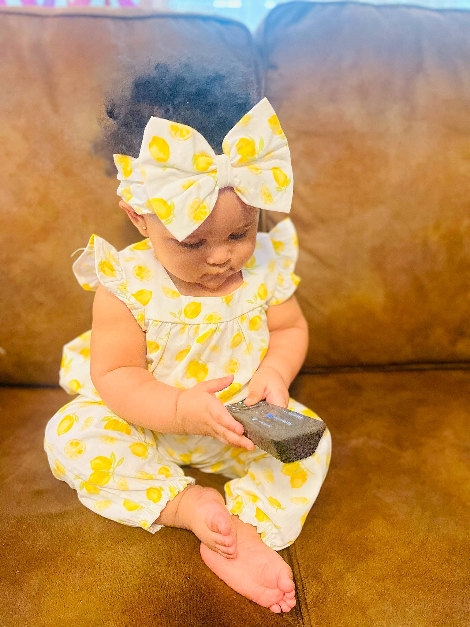 Reign is registered to the contest to win money with this photo: baby, baby_toddler_clothing, child, costume, costume_hat, eyewear, fashion_accessory, flooring, fun, happy, hat, headband, headpiece, headwear, leisure, person, personal_protective_equipment, room, sitting, toddler