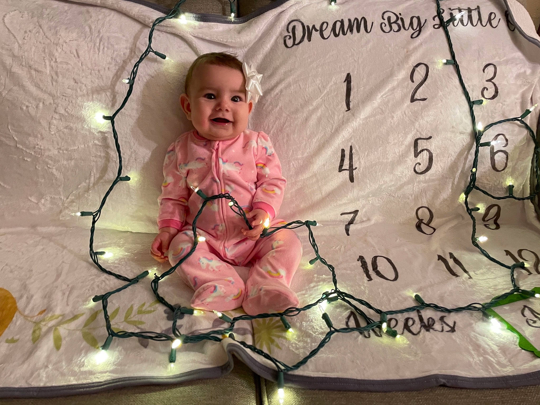 Scarlette joined the competition — help win amazing prizes! baby, baby_toddler_clothing, beauty, child, circle, font, happy, illustration, joy, magenta, organism, pattern, person, petal, picture_frame, pink, room, smile, textile, toddler