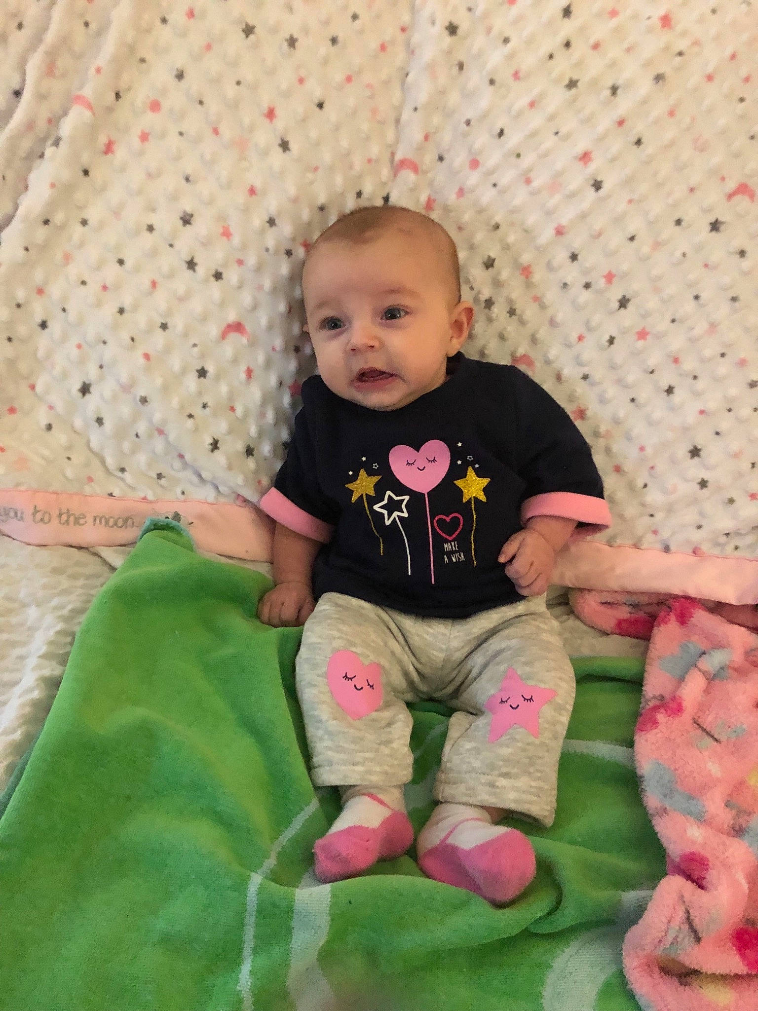 Laila is registered to the contest to win money with this photo: baby, child, nap_mat, person, pink, play, sitting, skin, toddler