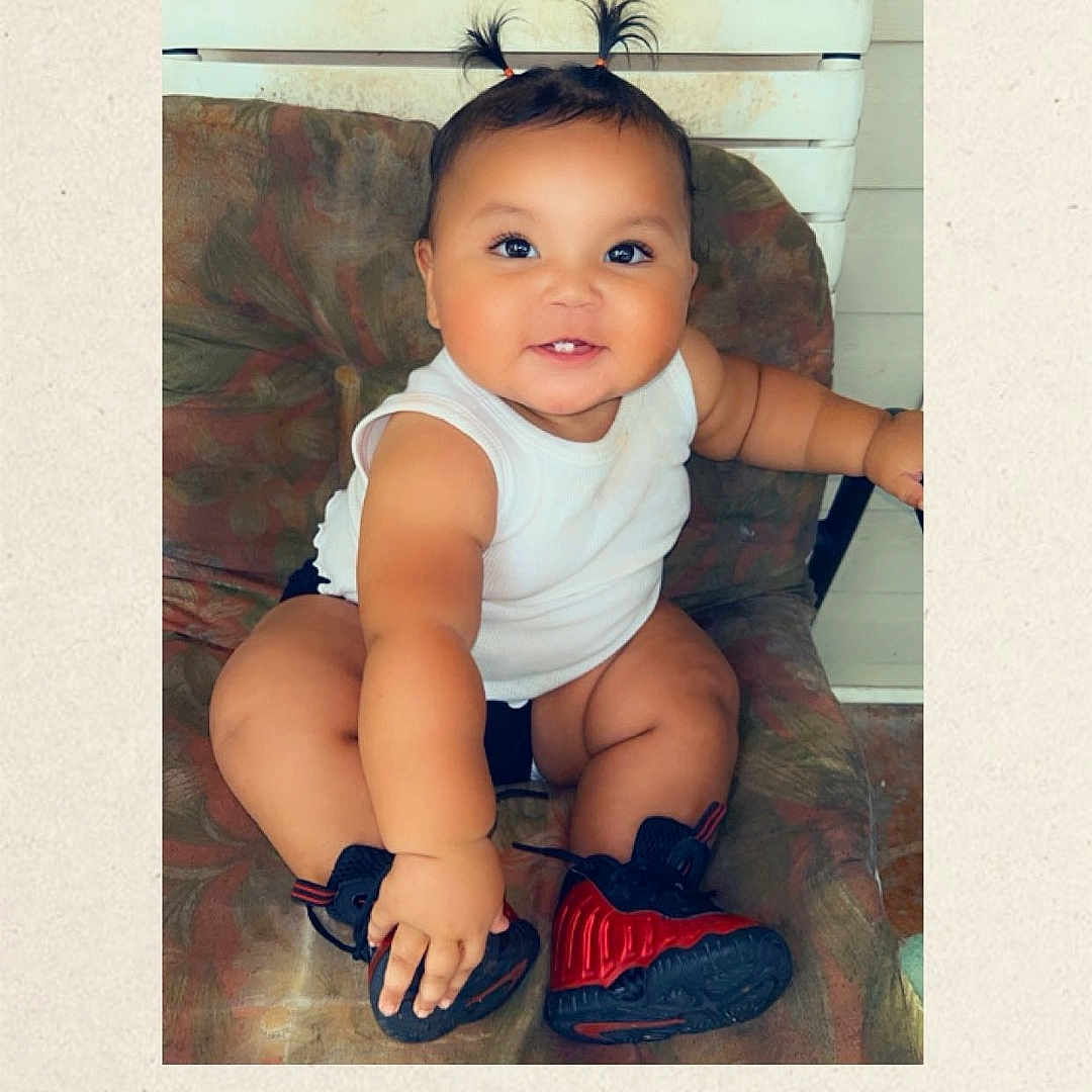 Kaori joined the competition — help win amazing prizes! baby, bodypart, chair, clothing, couch, cushion, face, footwear, furniture, head, homedecor, pants, person, photography, portrait, sandal, shoe, shorts, sitting, t_shirt