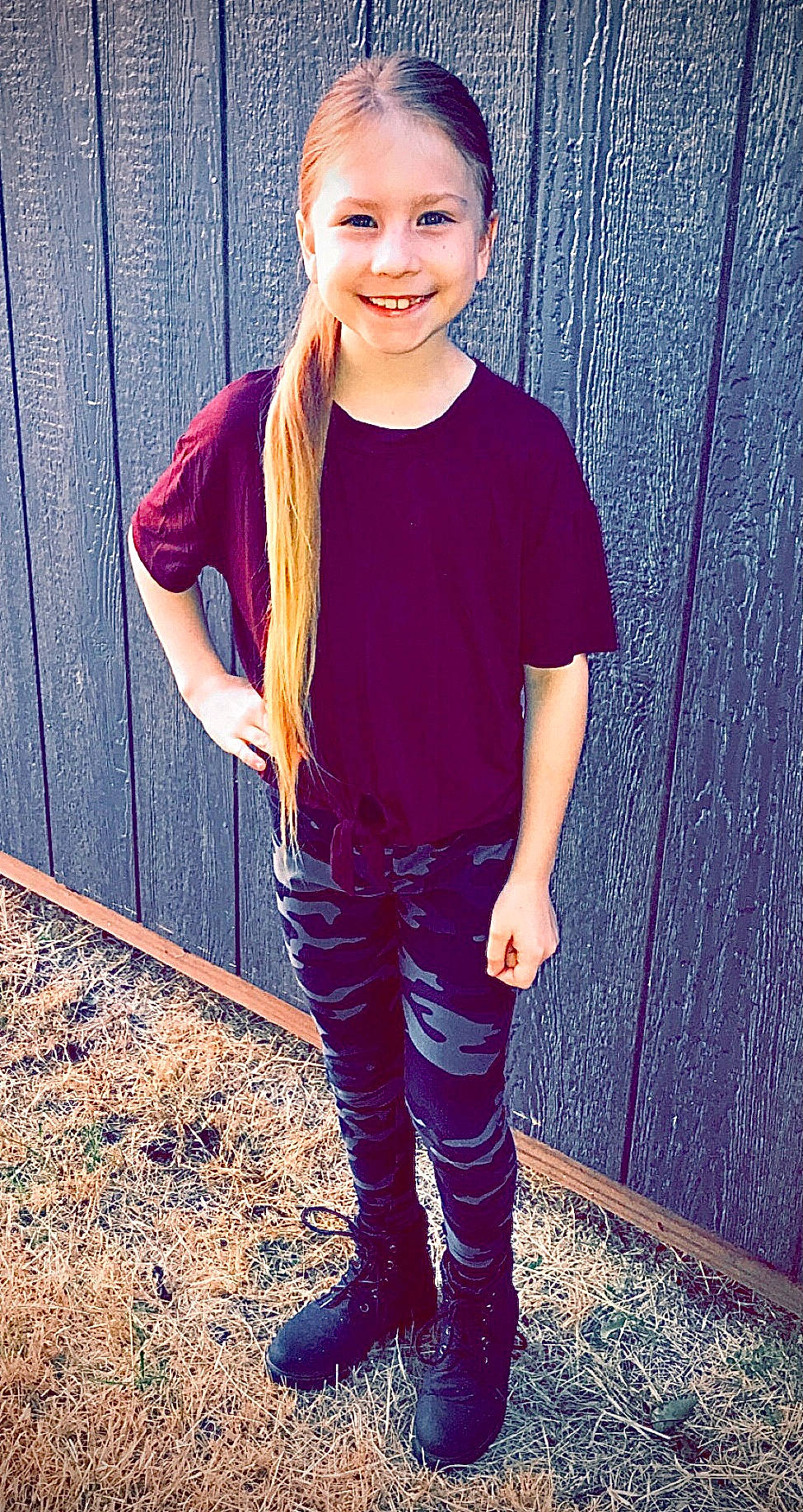 Emma-kate joined the competition — help win amazing prizes! cool, denim, face, fashion, flash_photography, happy, head, joy, leg, neck, person, pink, purple, sleeve, smile, sportswear, standing, street_fashion, style, t_shirt