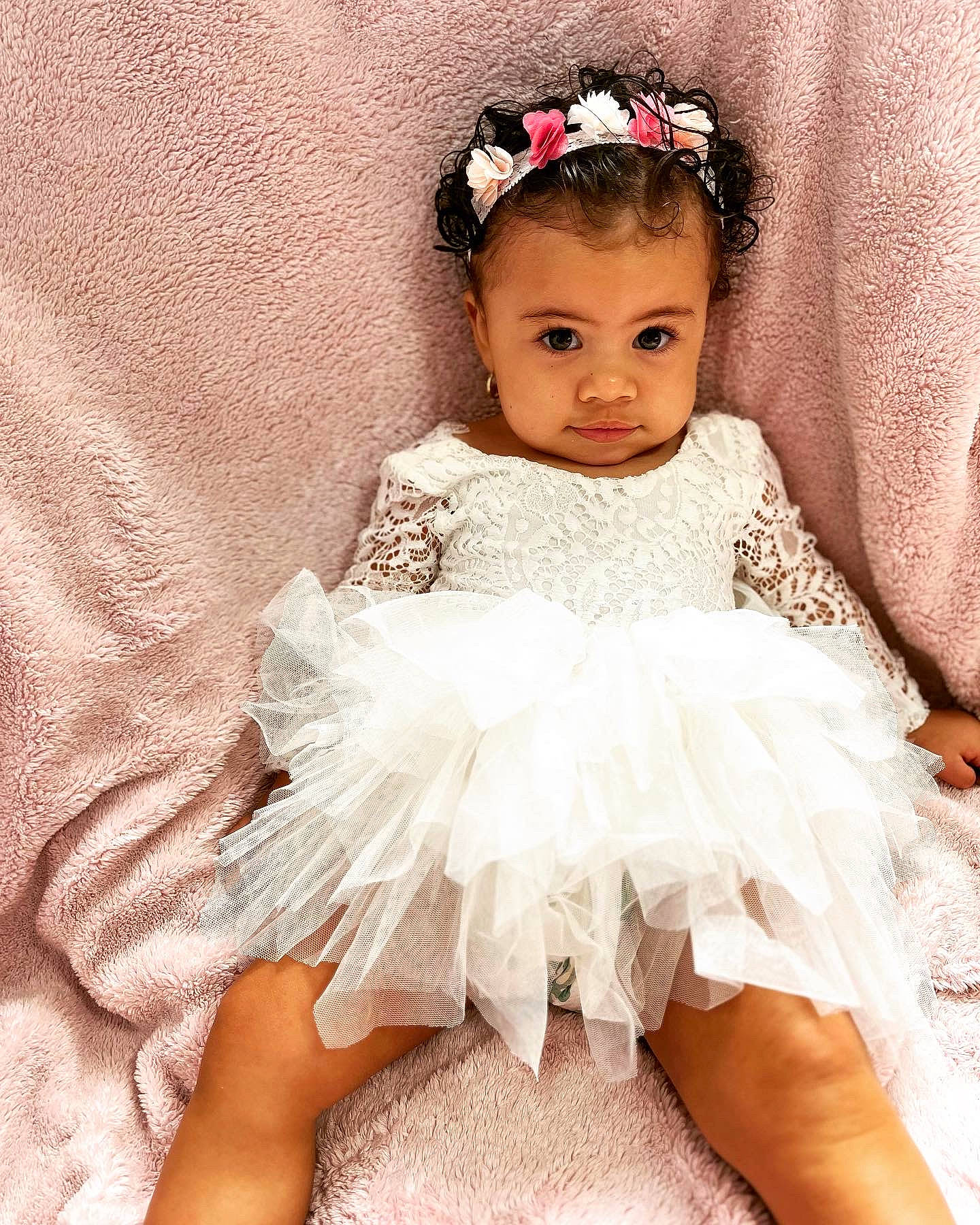 Heaven joined the competition — help win amazing prizes! baby_toddler_clothing, blond, bridal_accessory, day_dress, dress, embellishment, eyelash, fashion_design, flash_photography, hair_accessory, happy, headgear, headpiece, iris, jewellery, neck, person, pink, shoulder, skin