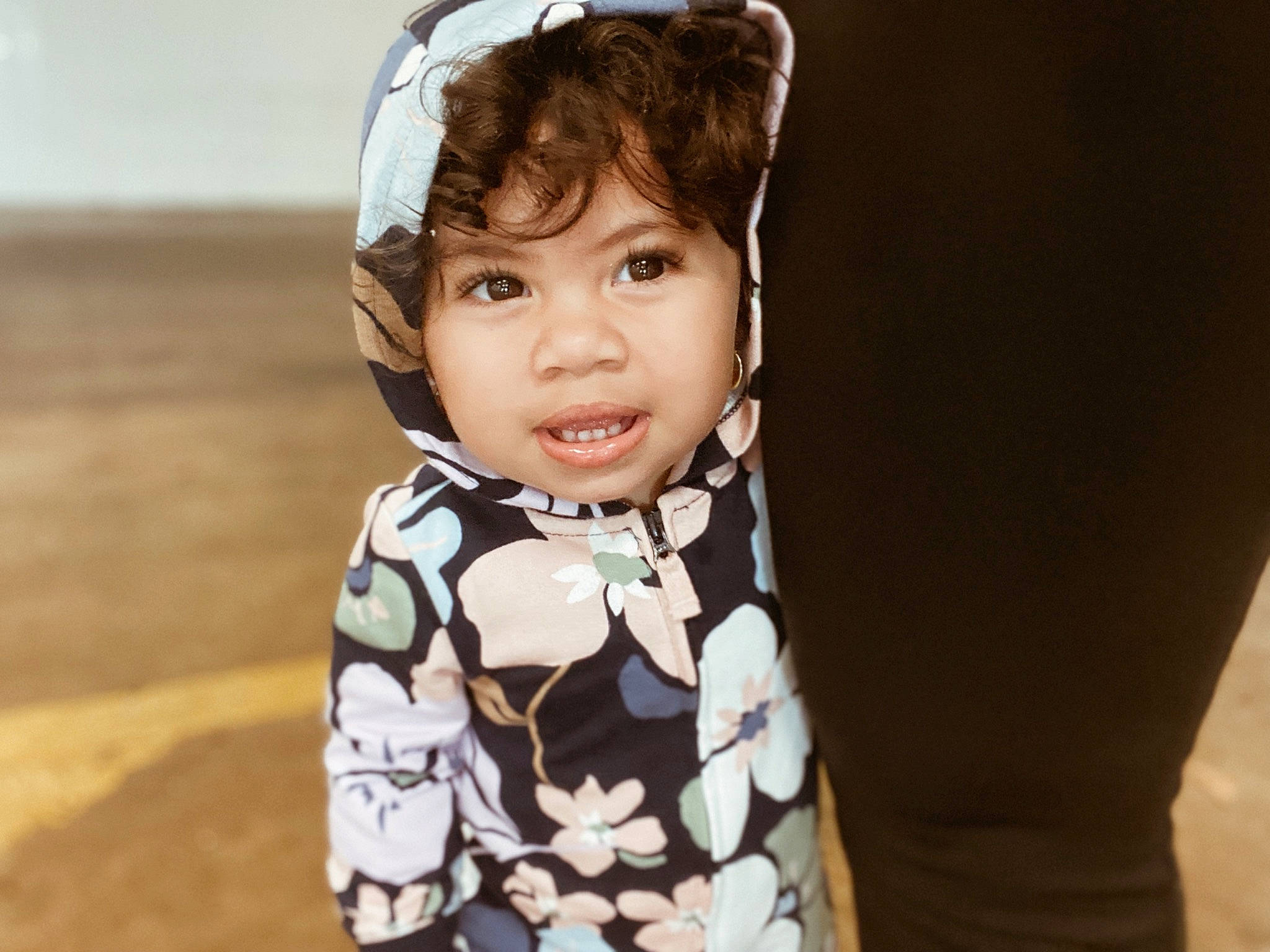 Heaven is registered to the contest to win money with this photo: baby, baby_toddler_clothing, cheek, child, collar, dress, eyelash, eyewear, face, fashion_accessory, flash_photography, formal_wear, happy, head, iris, pattern, person, sleeve, smile, toddler