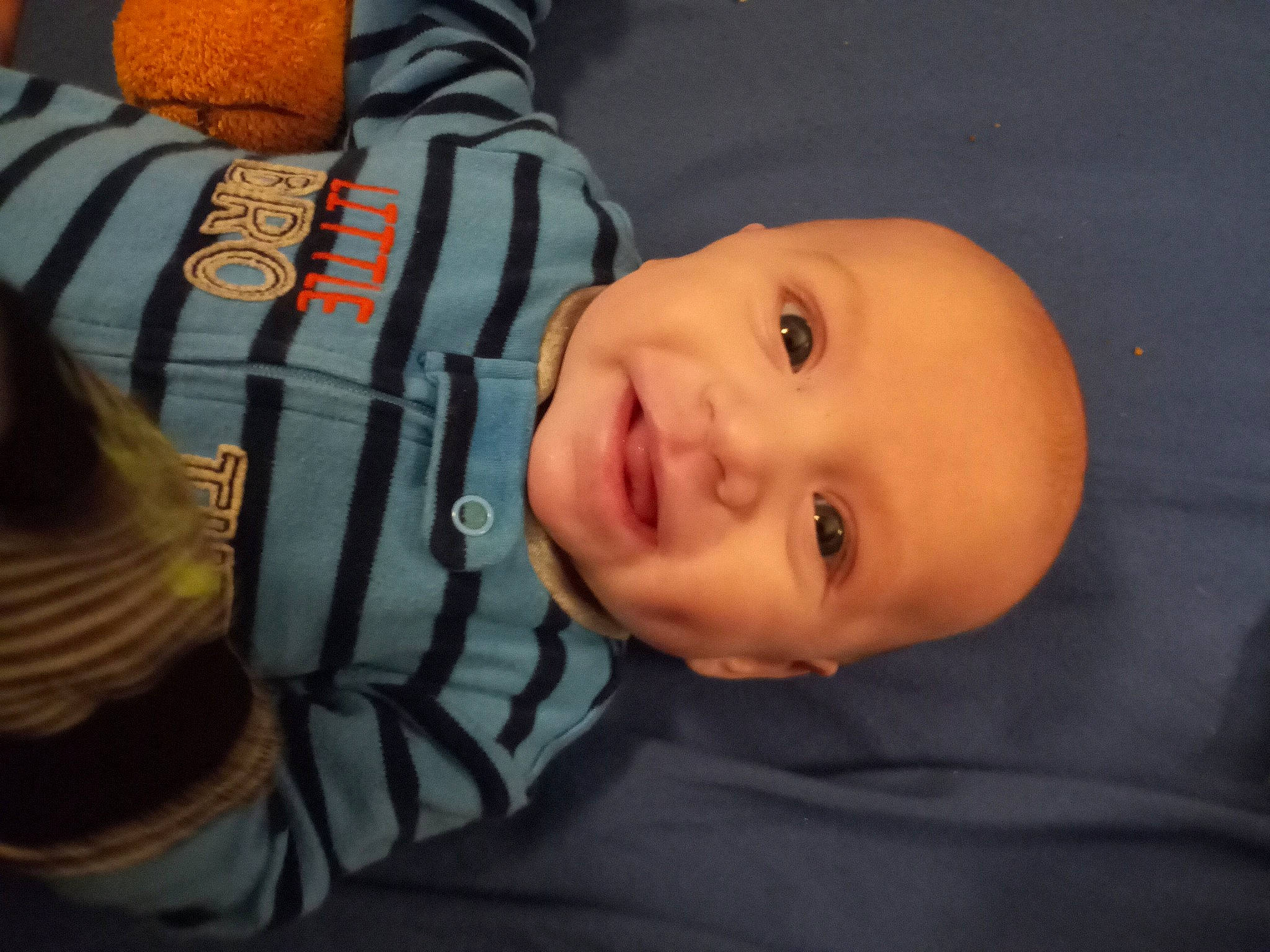 Chad is registered to the contest to win money with this photo: baby, baby_laughing, baby_toddler_clothing, cheek, child, chin, comfort, eyebrow, forehead, fun, happy, human_body, iris, mouth, nose, person, skin, sleeve, smile, toddler