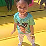 Journey joined the competition — help win amazing prizes! child, smiling, bouncy_castle, yellow, playground, outdoor, pigtails, tshirt, socks, happy, people, playing, sunlight, fun, casual_clothing, kids, family, recreation, leisure, activity