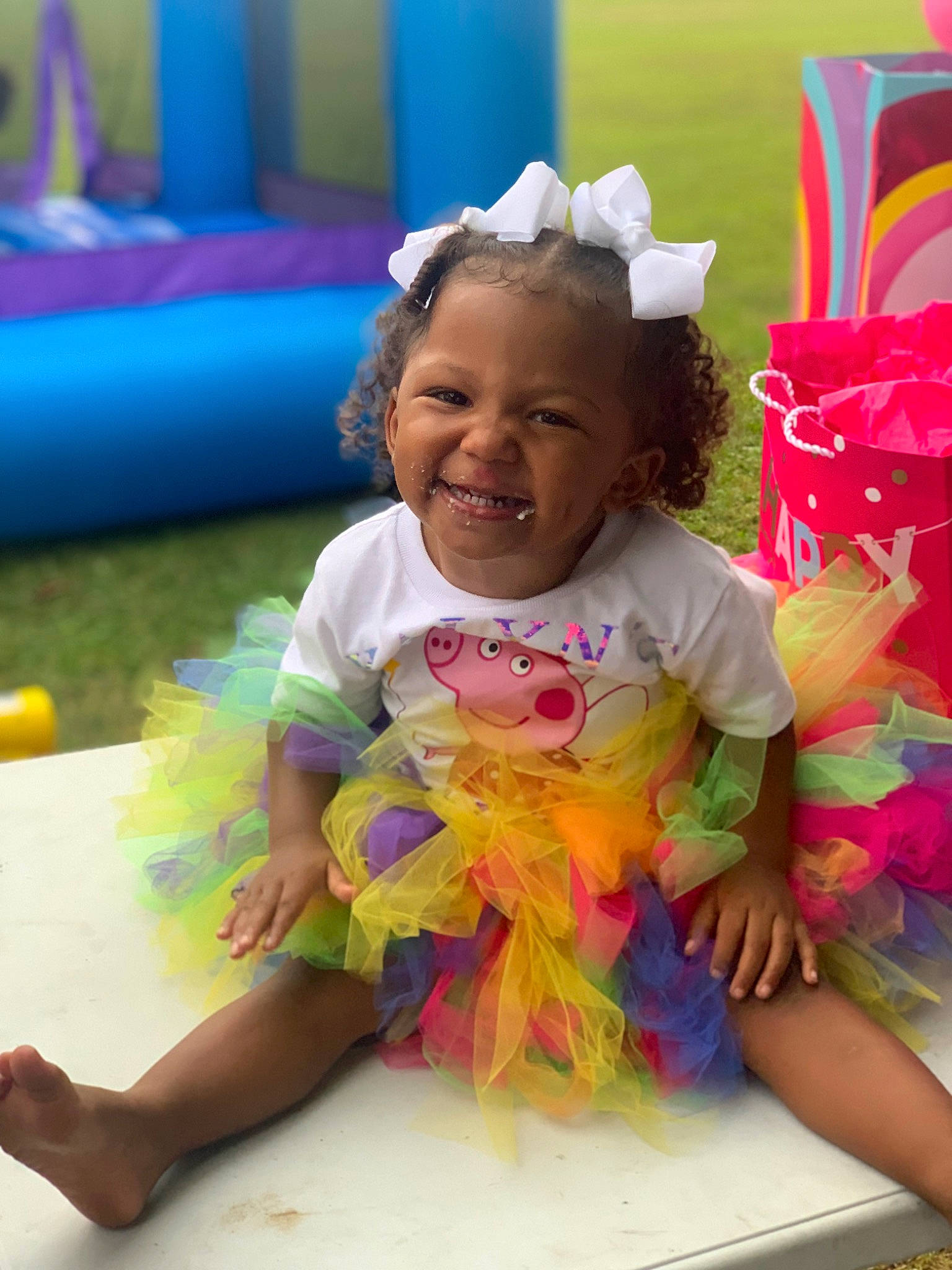 Kalyn is registered to the contest to win money with this photo: baby, baby_toddler_clothing, birthday, child, event, facial_expression, fun, happy, joy, leisure, magenta, party_supply, person, pink, play, product, recreation, sitting, smile, sun_hat