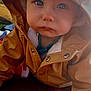 animal_ears, baby, baby_boy, baby_girl, blanket, brown, child, clothing, cute, expression, eyes, face, hood, infant, jacket, outdoor, portrait, soft, warm, young_child