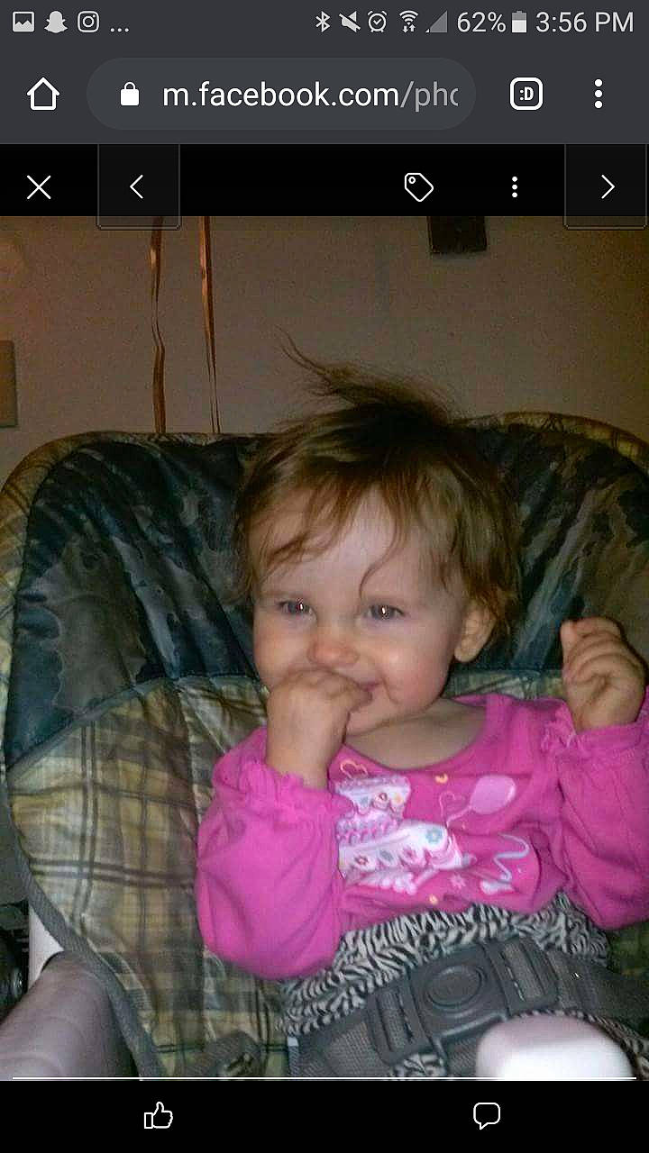 Cheyann is registered to the contest to win money with this photo: baby_toddler_clothing, chair, cheek, comfort, eye, facial_expression, finger, hairstyle, happy, human_body, iris, joy, lap, mouth, nose, person, photograph, product, sharing, skin