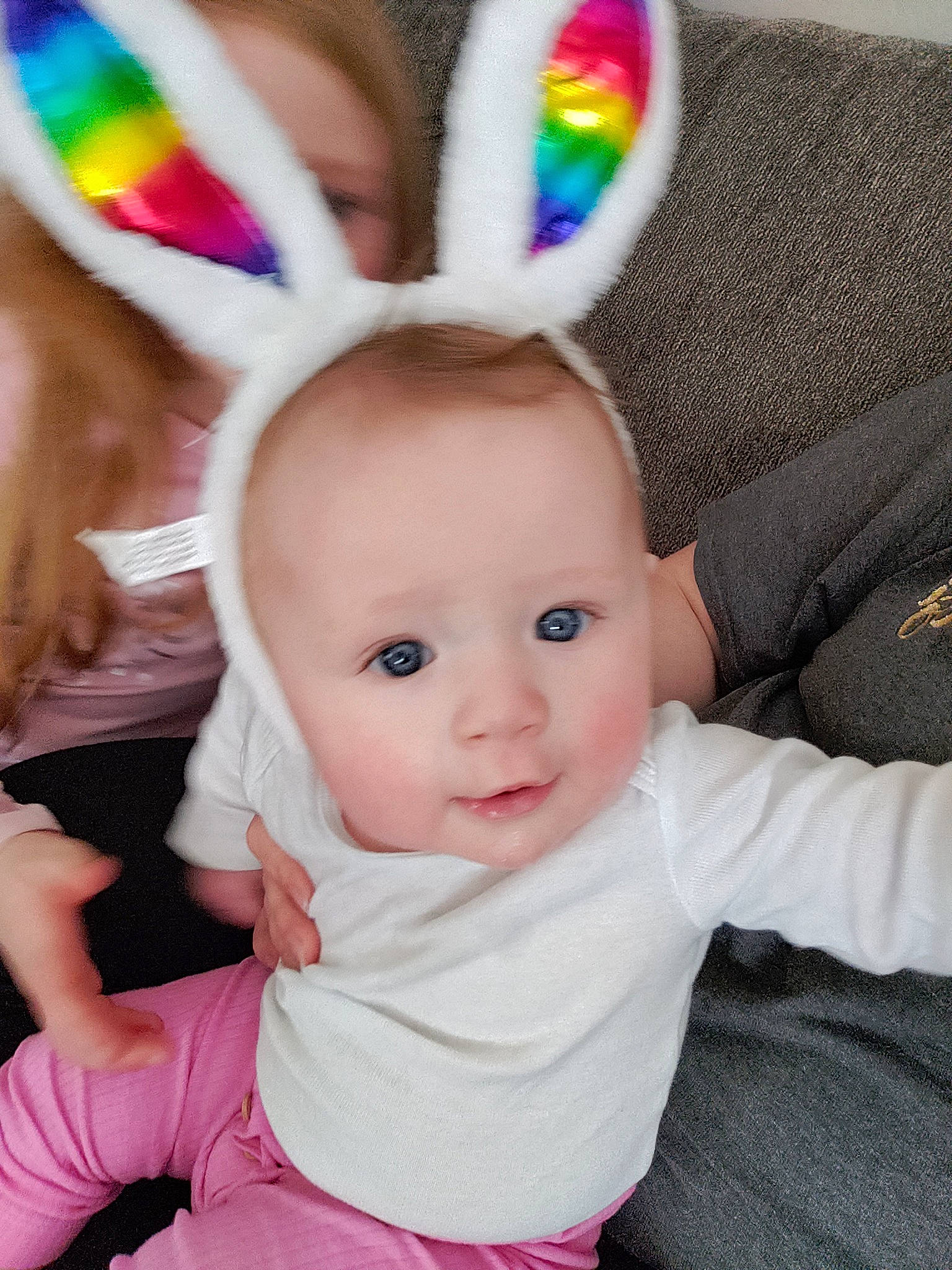 Taytum joined the competition — help win amazing prizes! baby, baby_toddler_clothing, cheek, child, ear, event, fawn, finger, fun, gesture, happy, nose, organ, person, photograph, pink, skin, sleeve, textile, toddler