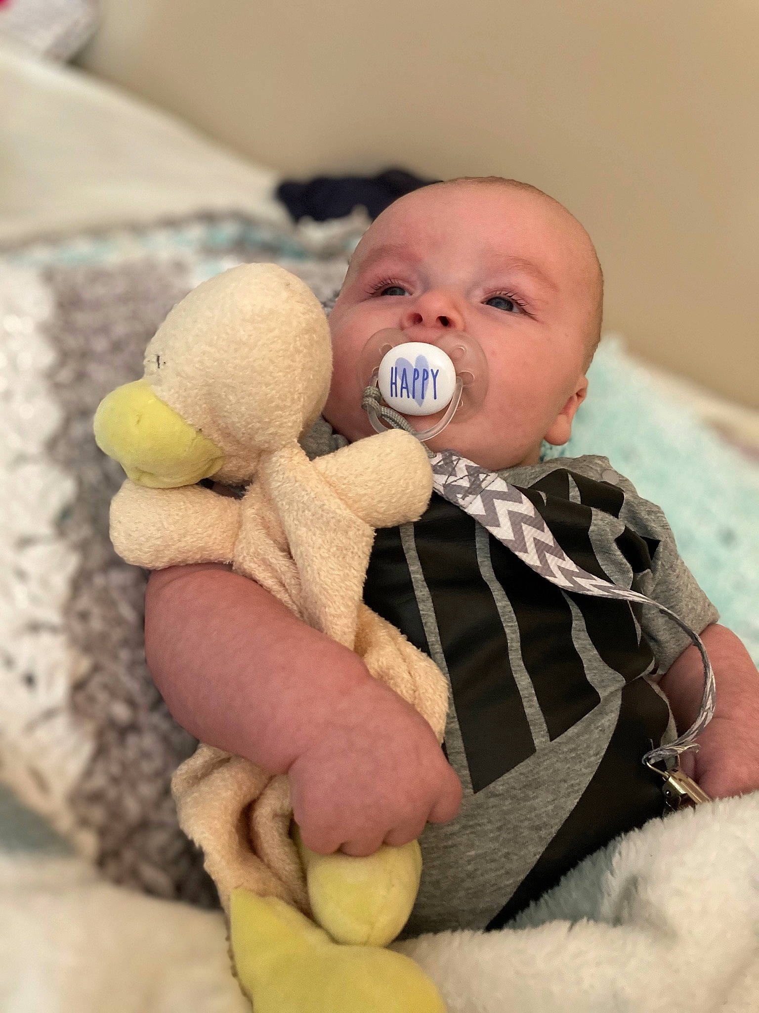 Kayne joined the competition — help win amazing prizes! arm, baby, baby_sleeping, baby_toddler_clothing, cheek, comfort, face, facial_expression, finger, gesture, hand, happy, linens, nail, nose, person, skin, stuffed_toy, thumb, toddler