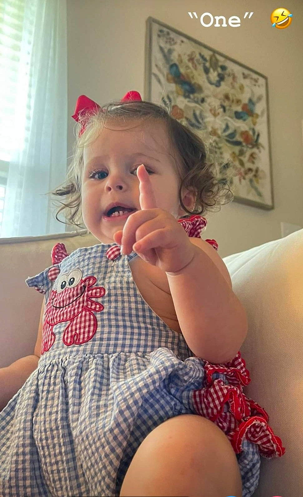 Princess Burleigh joined the competition — help win amazing prizes! arm, baby_toddler_clothing, cheek, eye, face, finger, hair, happy, head, iris, leg, lip, mouth, nose, person, picture_frame, skin, standing, thigh, toddler