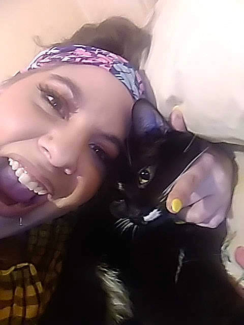 Oliver joined the competition — help win amazing prizes! black_hair, carnivore, cat, cool, ear, eyelash, eyewear, fashion_accessory, felidae, flash_photography, formal_wear, gesture, happy, human_body, iris, long_hair, selfie, small_to_medium_sized_cats, smile, whiskers